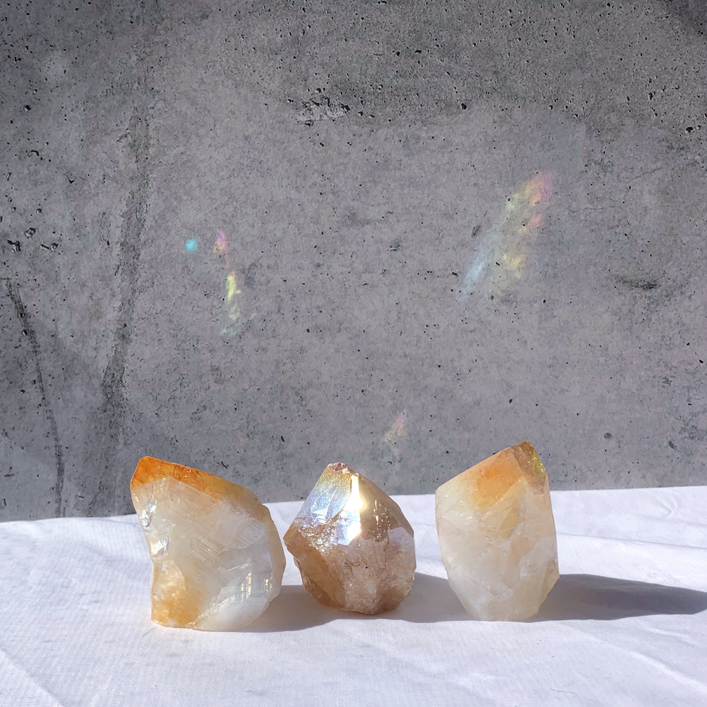 Angel Aura Citrine Flat Base Polished Point