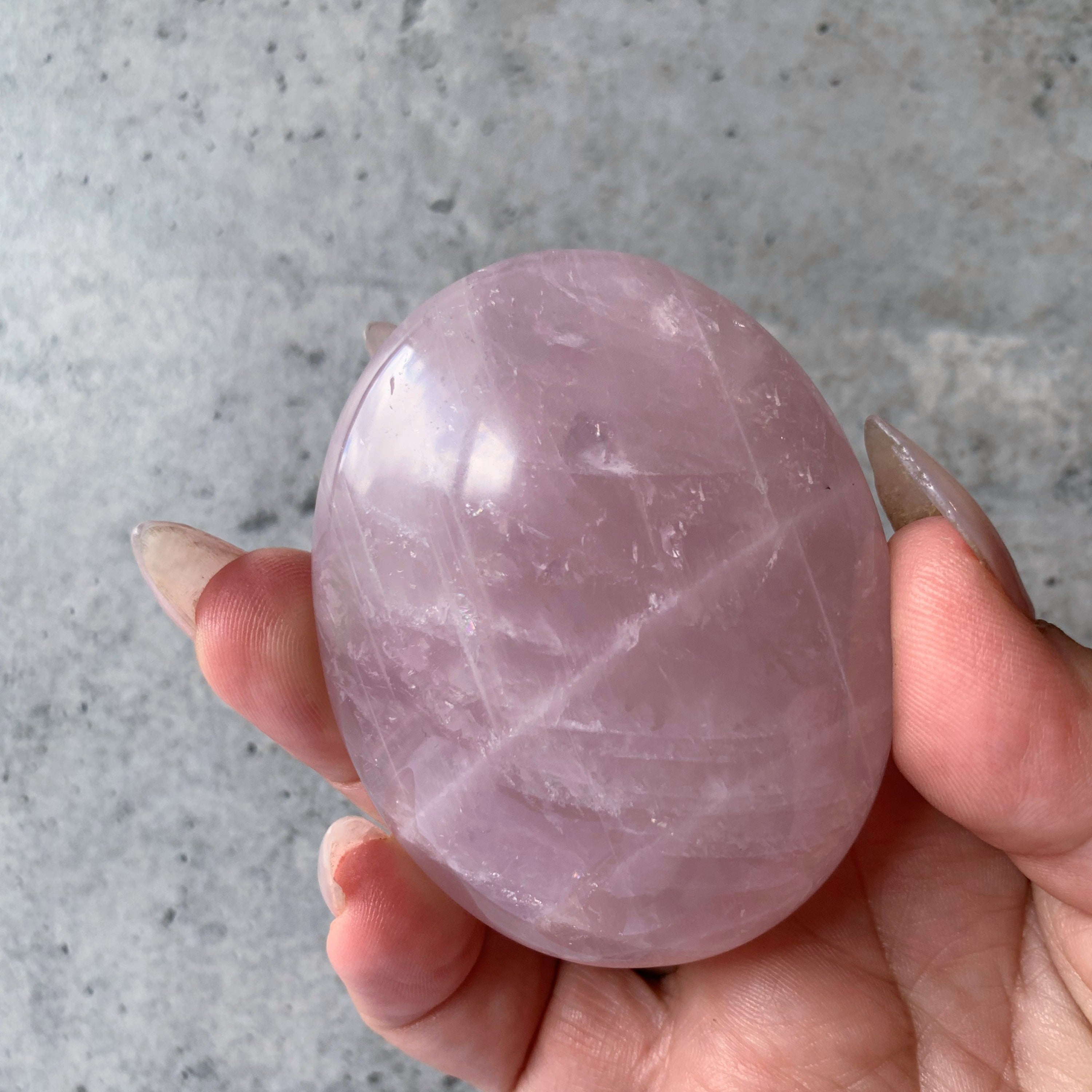 Rose Quartz Palmstone | X-Large