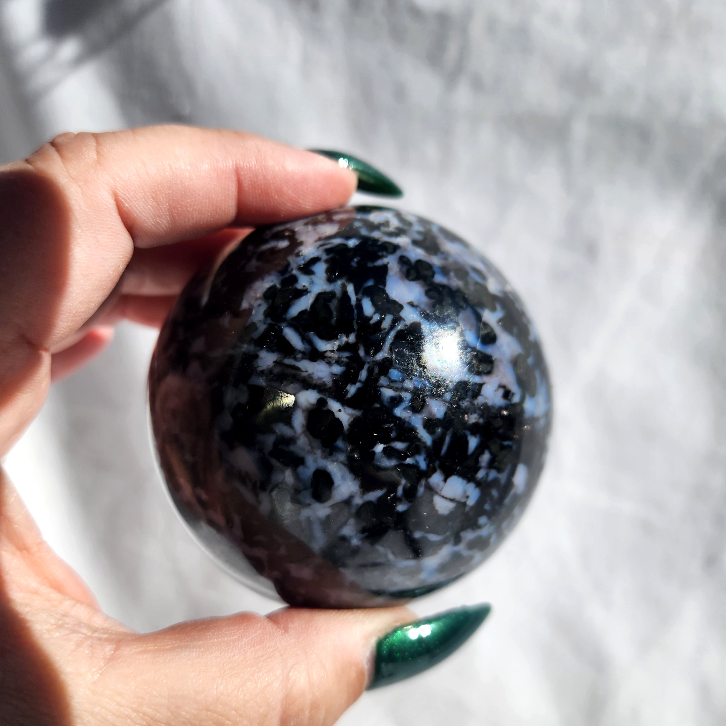 Indigo Gabbro (Mystic Merlinite) Sphere