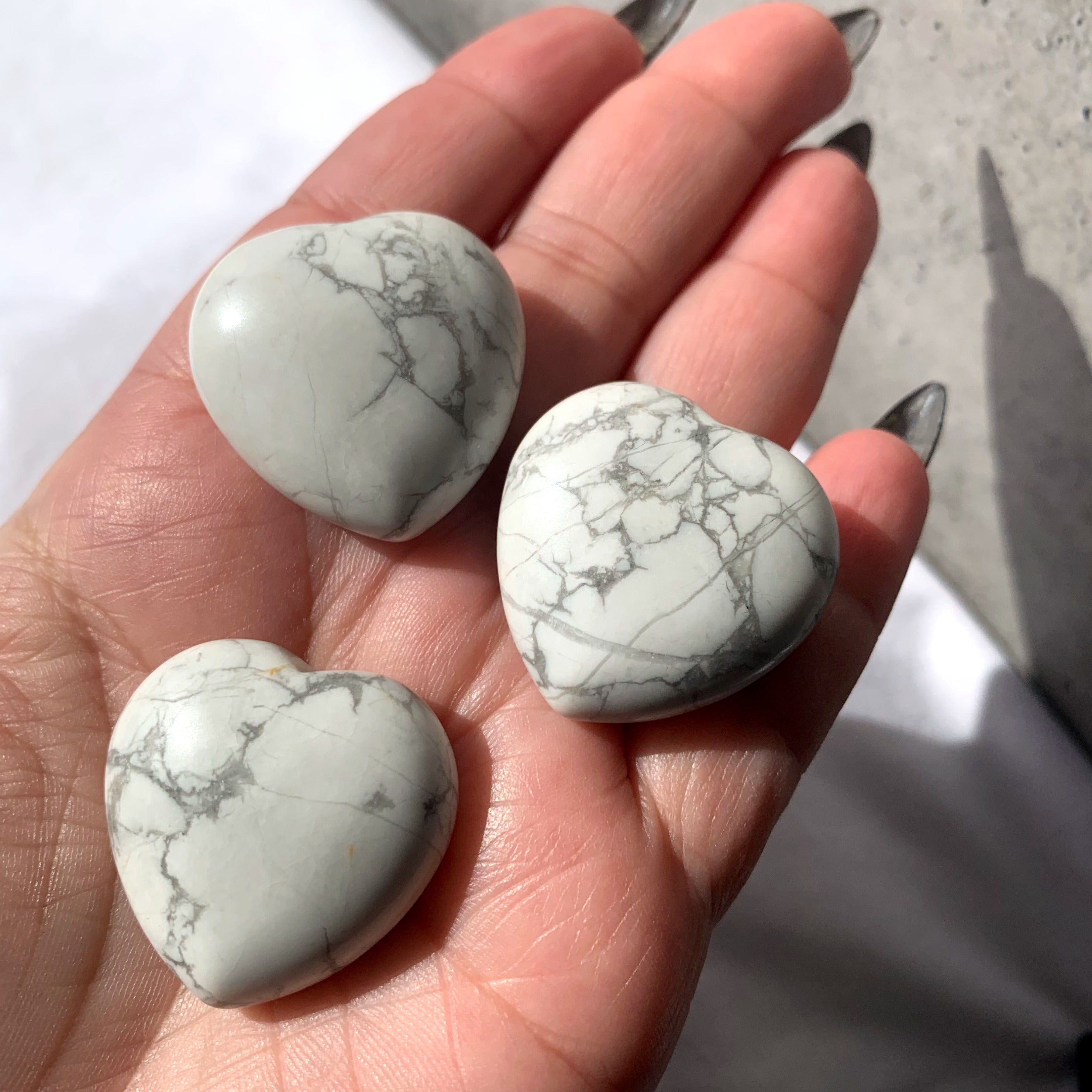 Howlite Star & Heart | Small