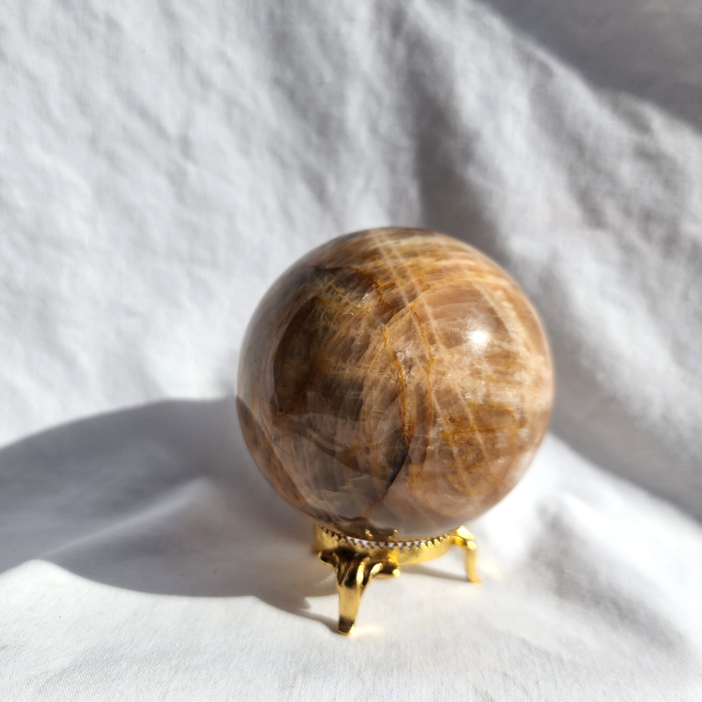 Peach Moonstone Sphere