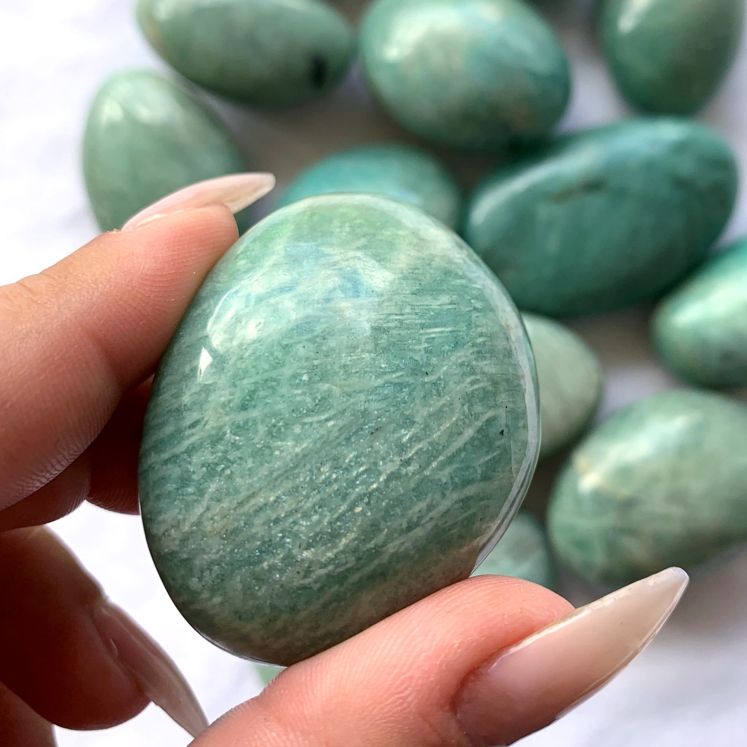 Amazonite Palm Stone | Medium