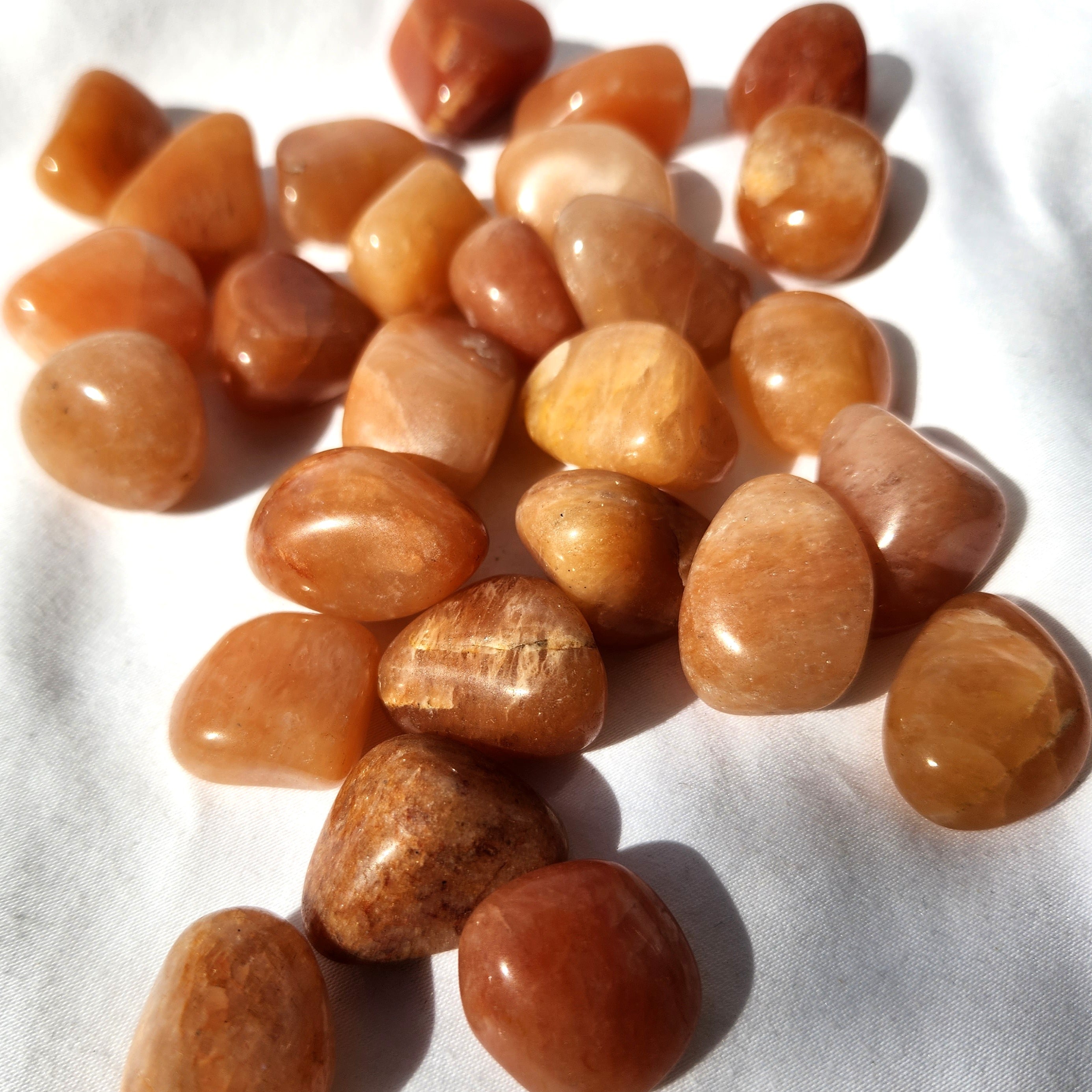 Tangerine Orange Calcite Tumble | Small