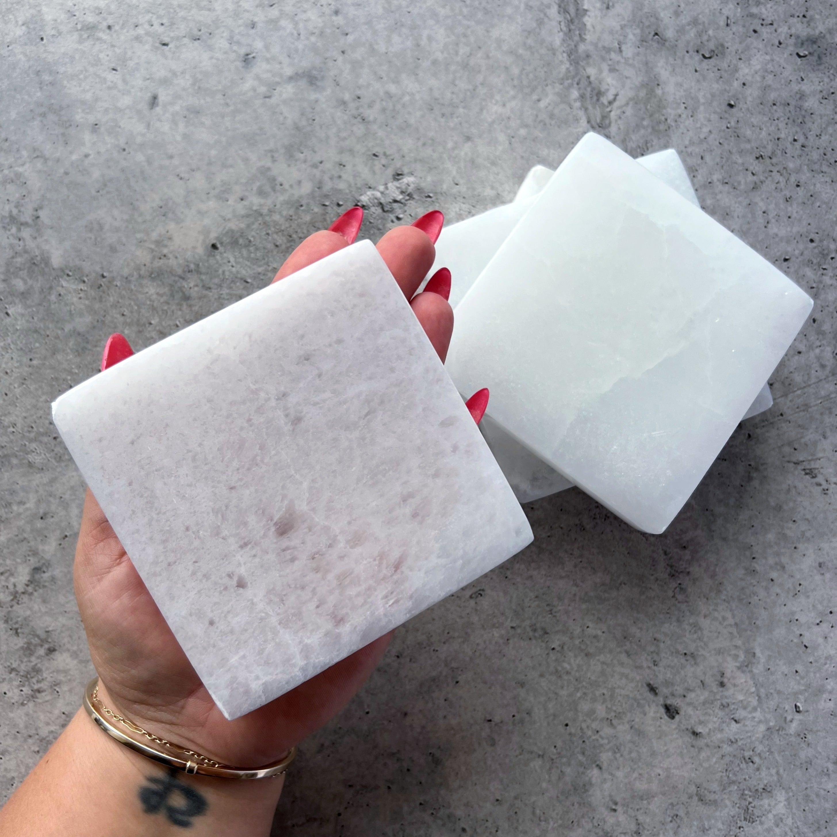 Selenite Square Charging Plate | Medium