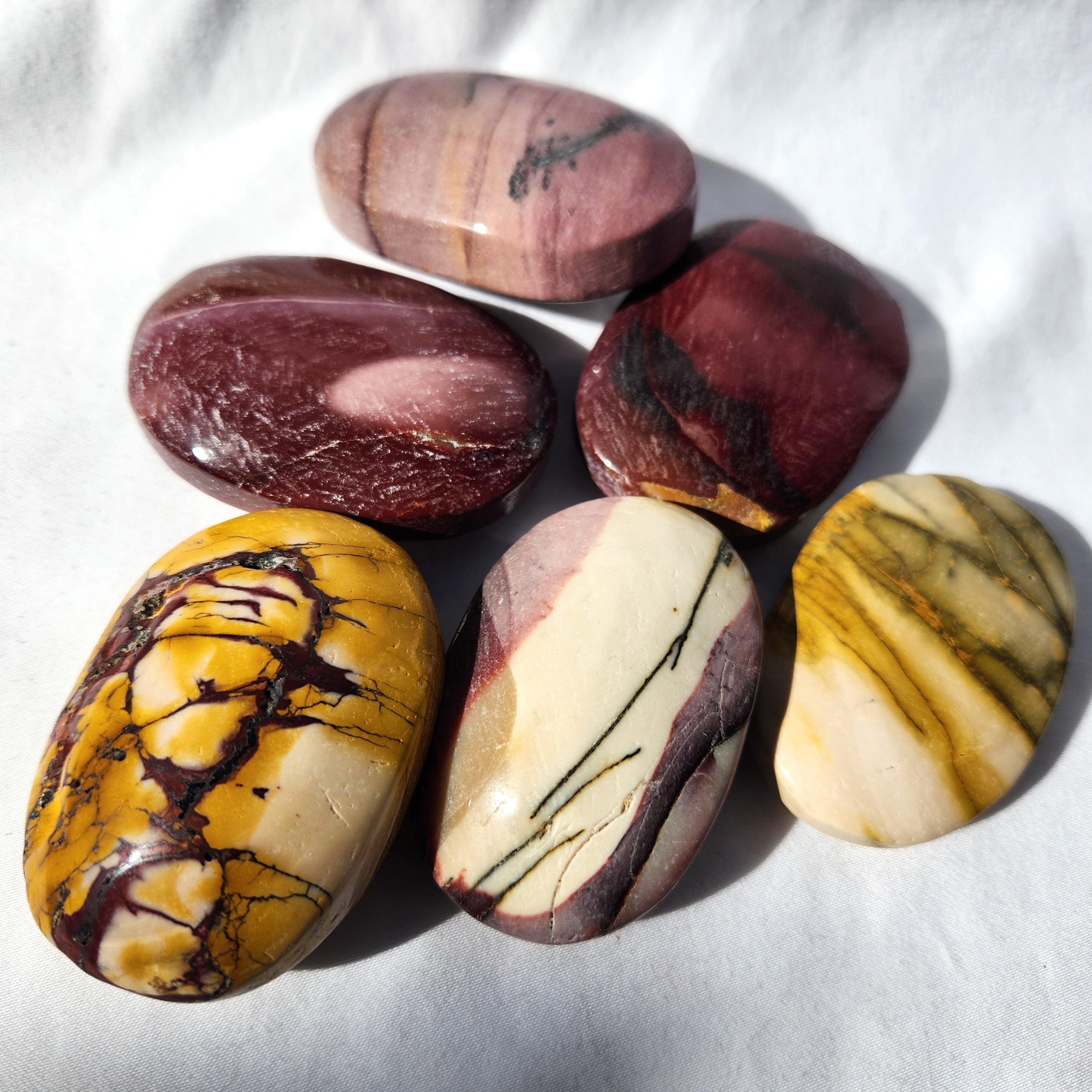 Mookaite Palm Stone