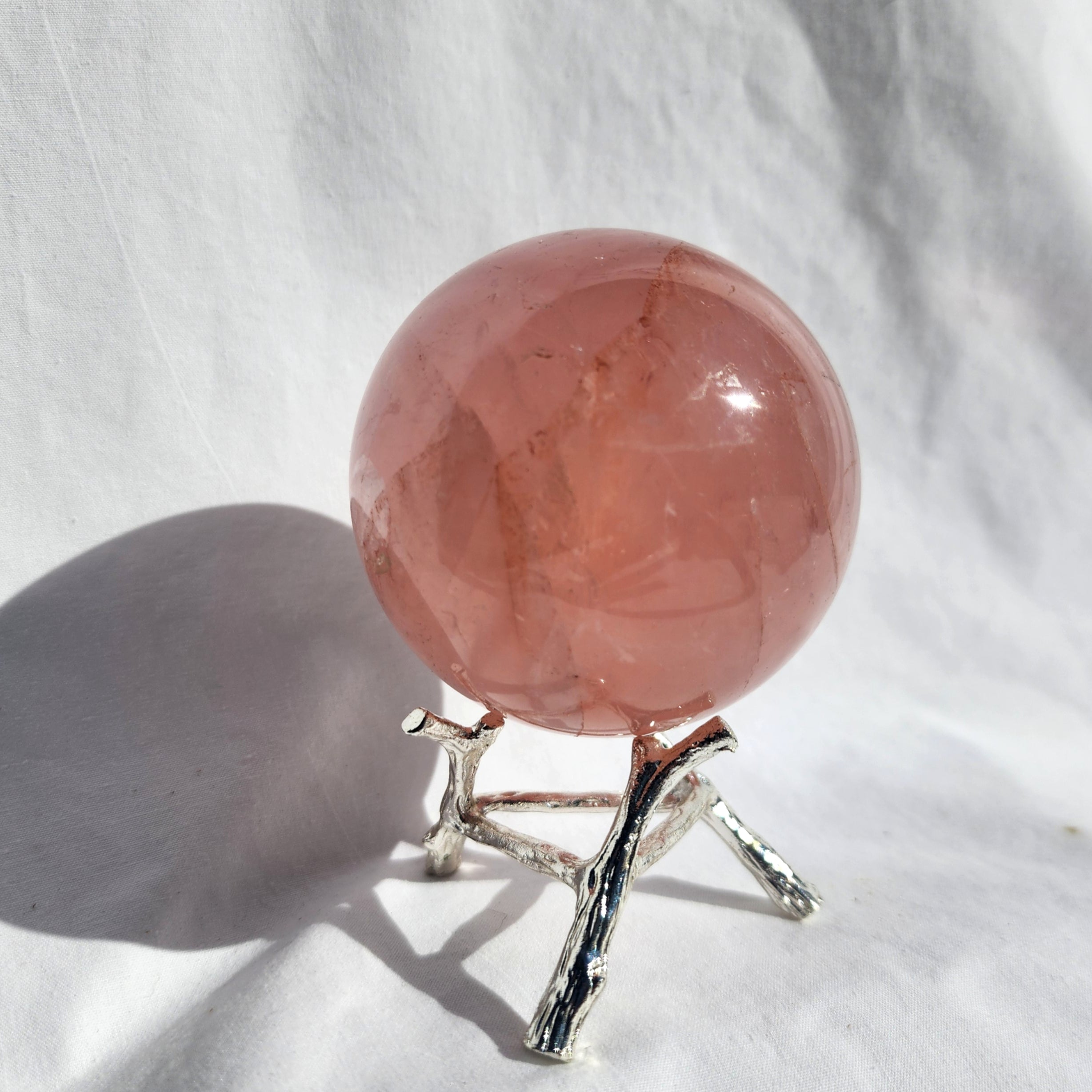 Fire Quartz & Rose Quartz Sphere