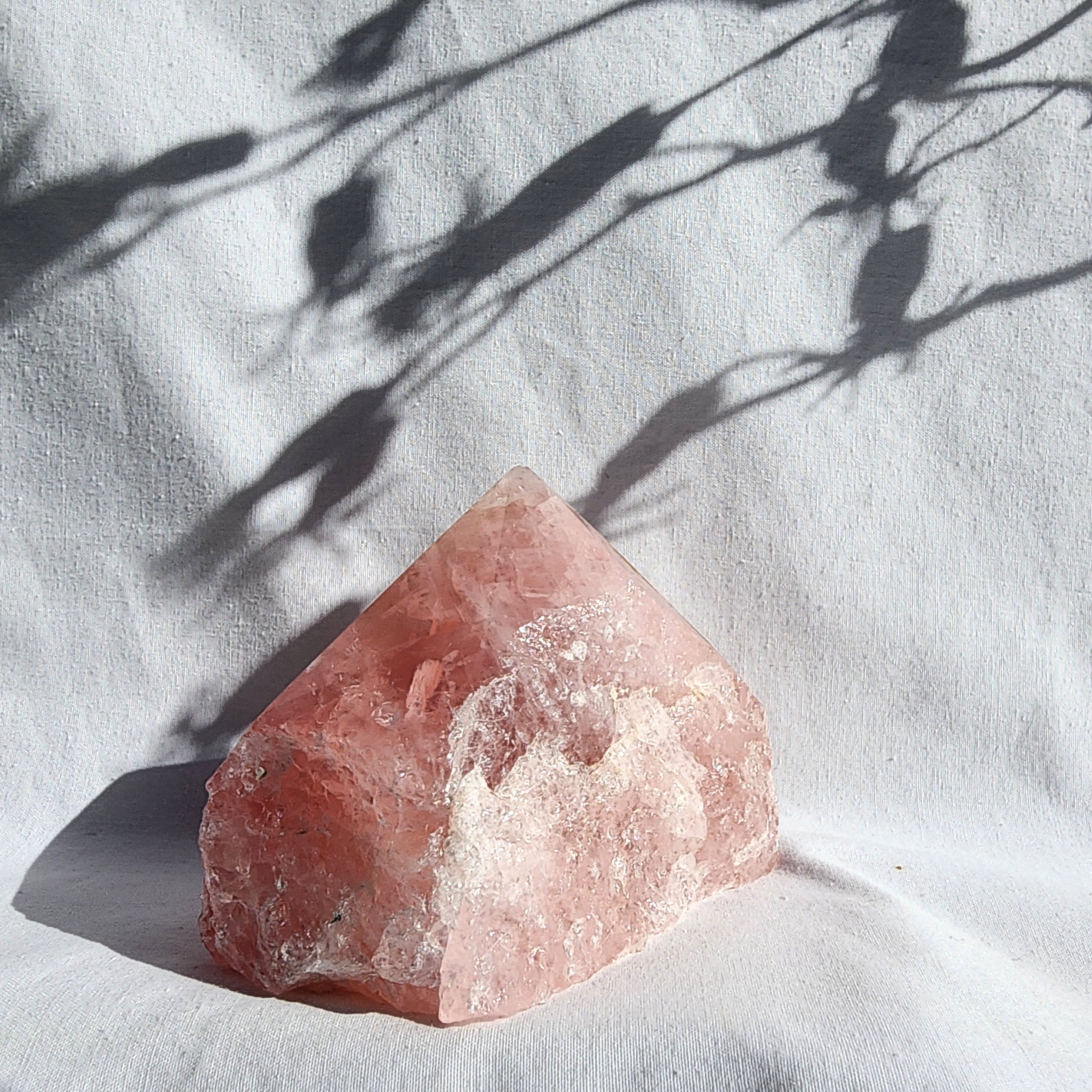 Rose Quartz Flat Base Polished Point
