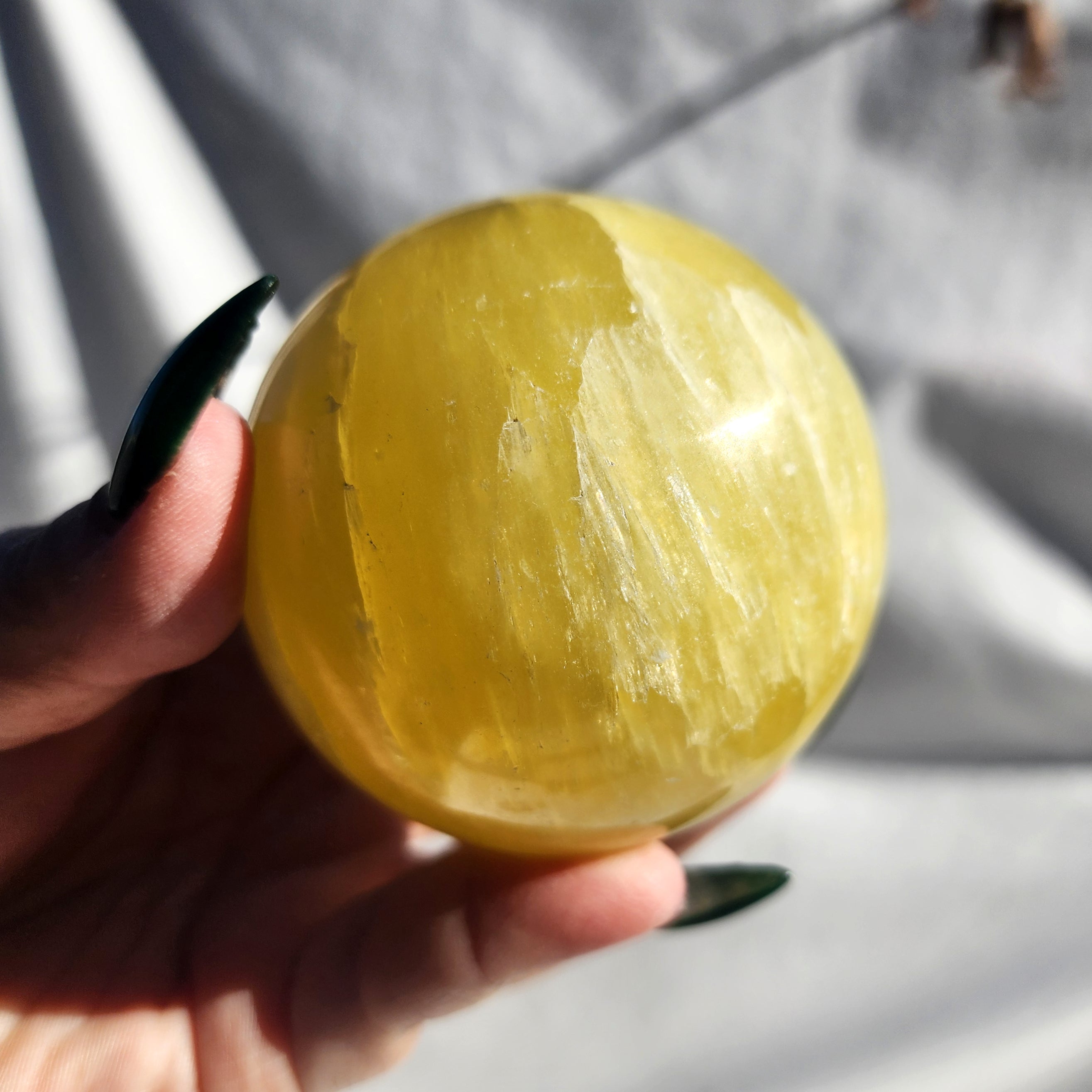 Lemon Calcite Sphere