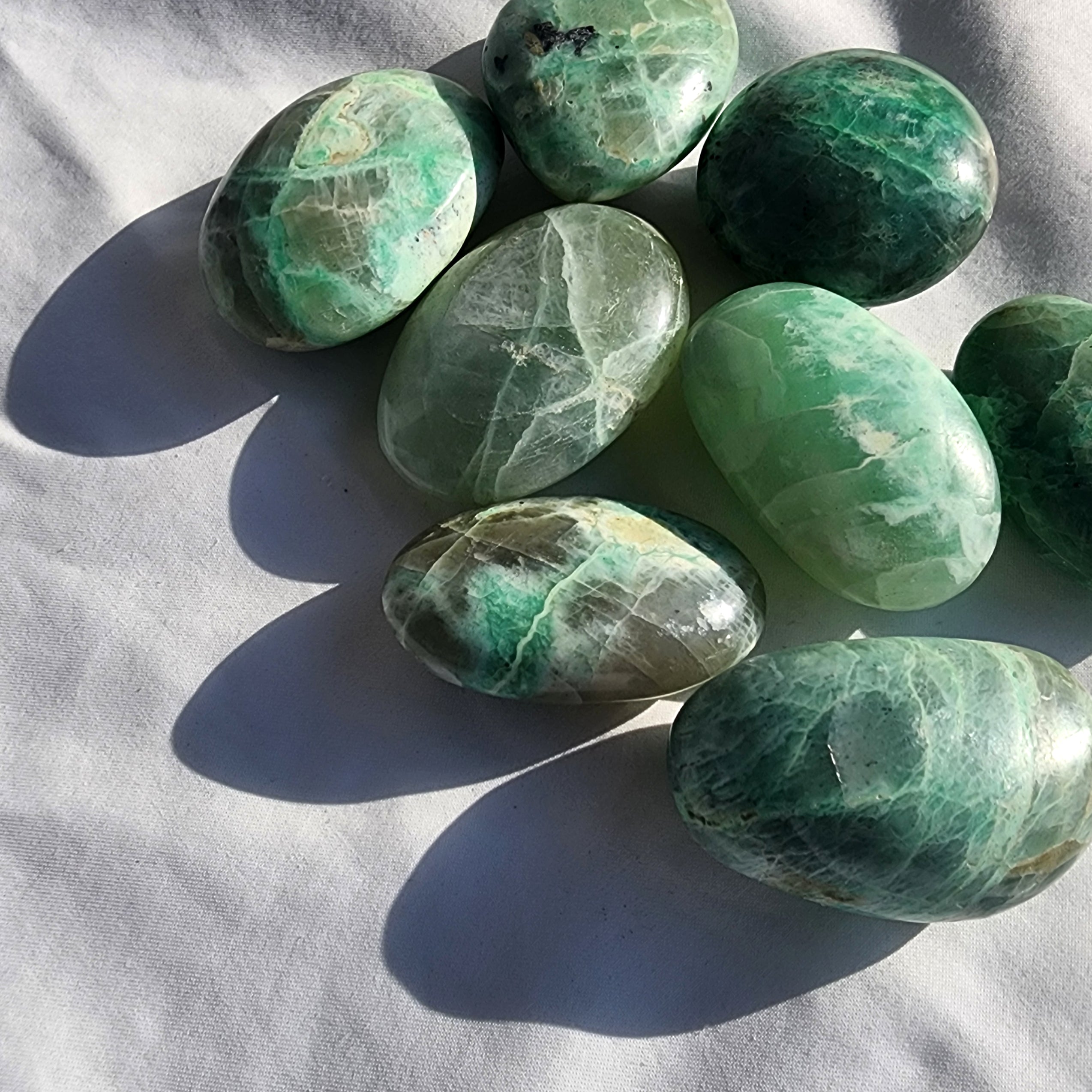 Green Moonstone Palmstone | Medium