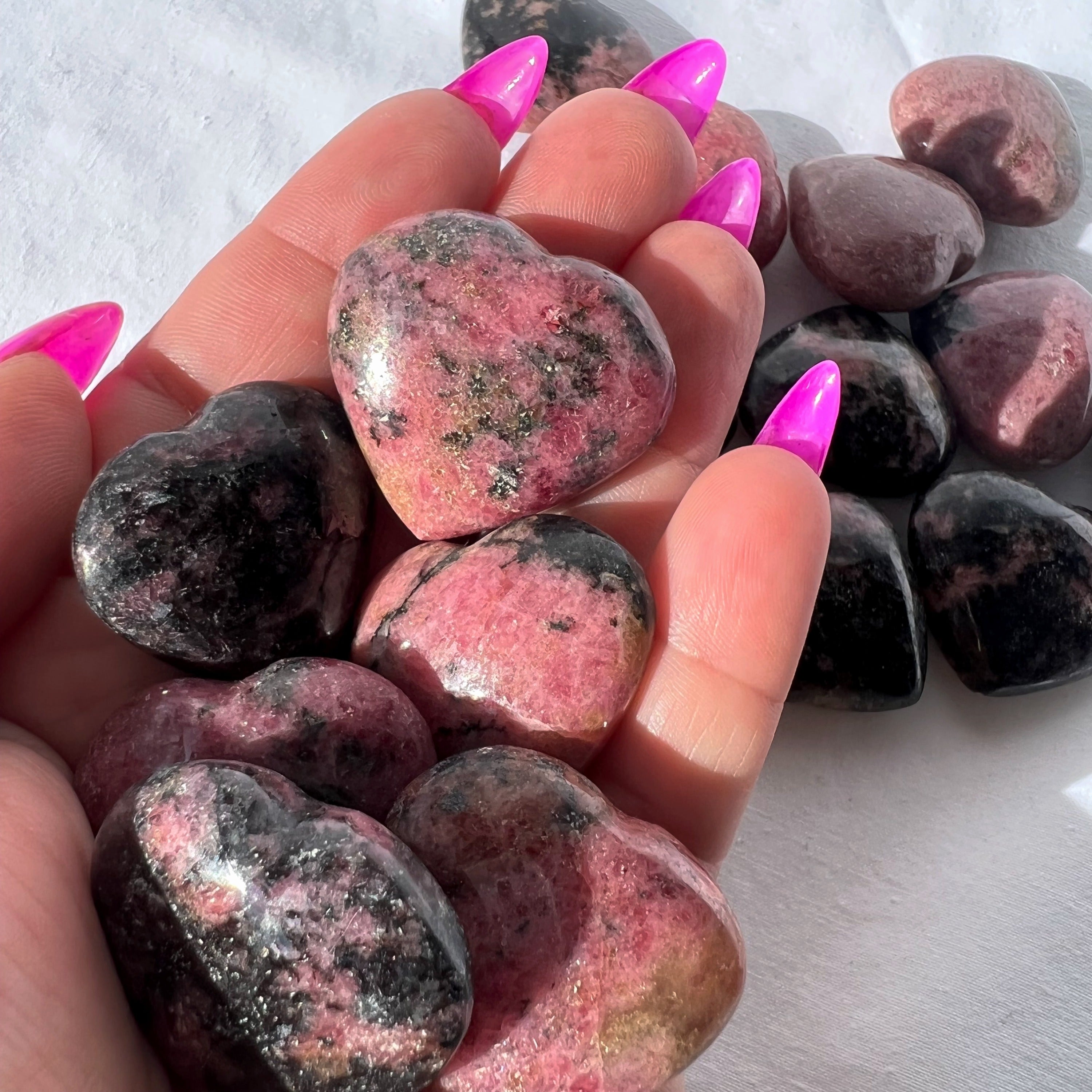 Rhodonite Hearts | Mini