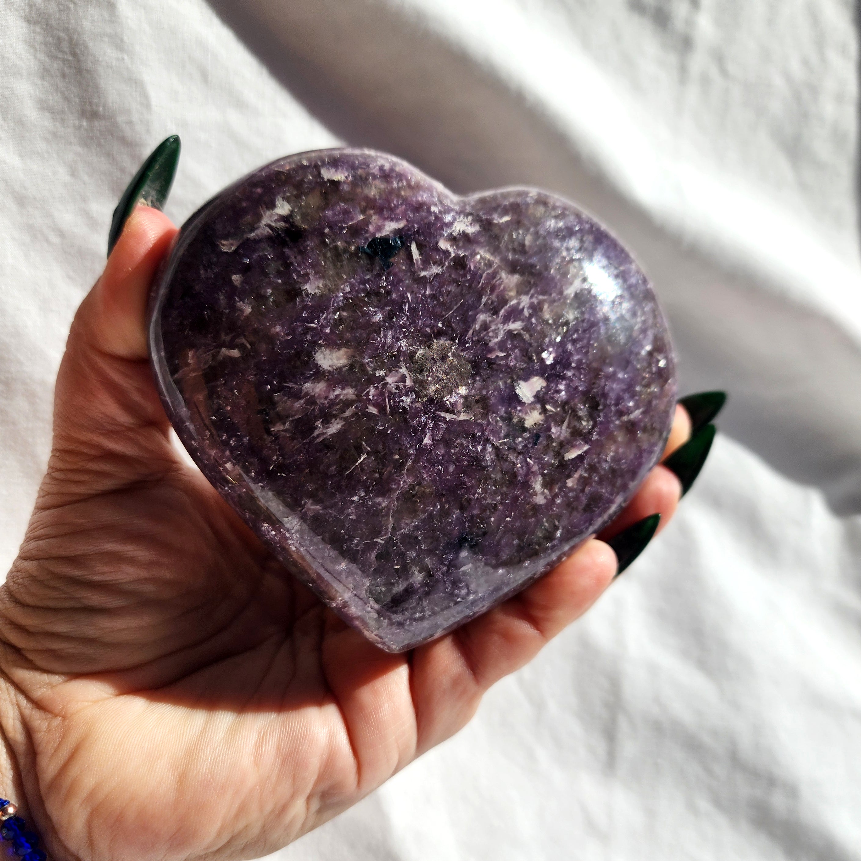Lepidolite Heart