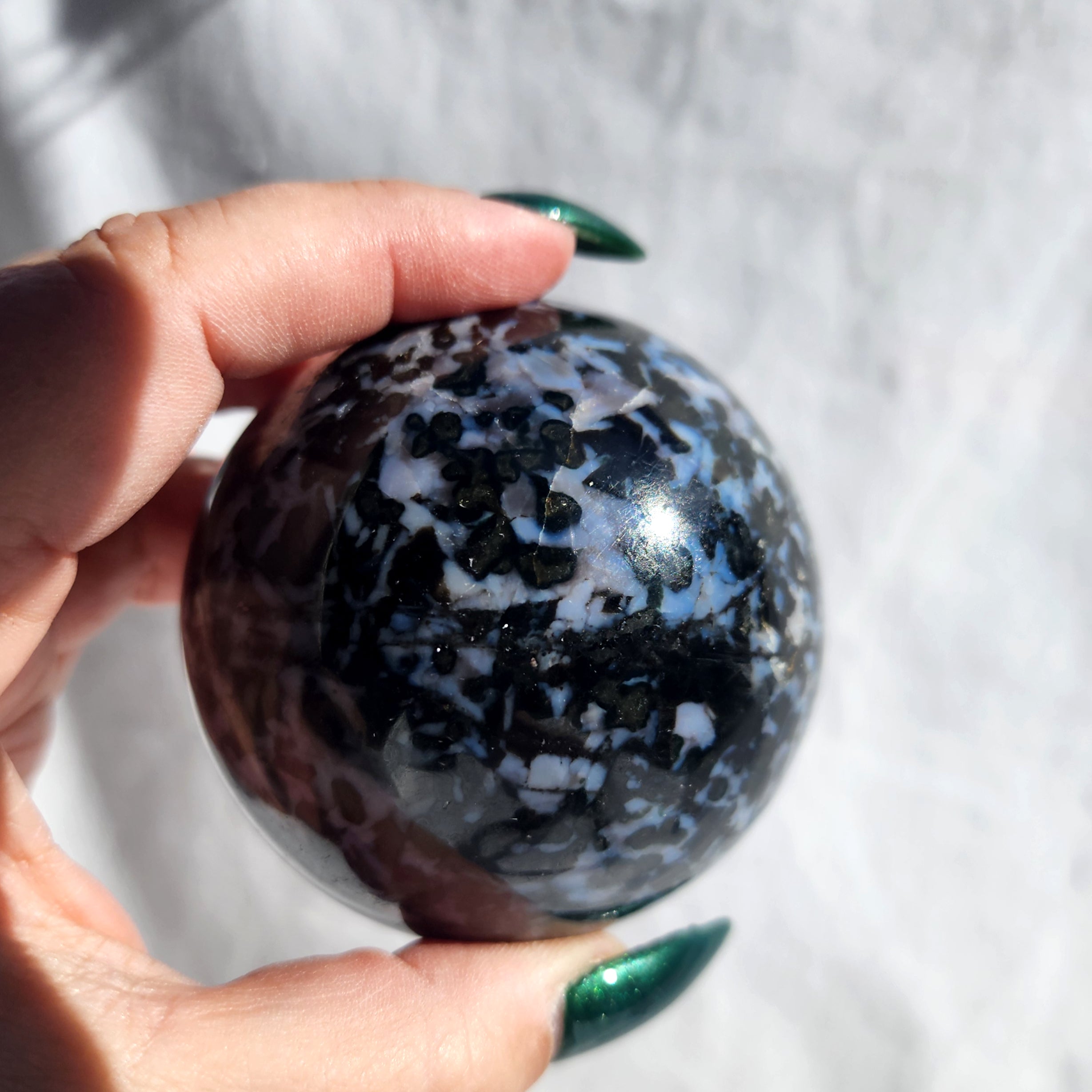 Indigo Gabbro (Mystic Merlinite) Sphere