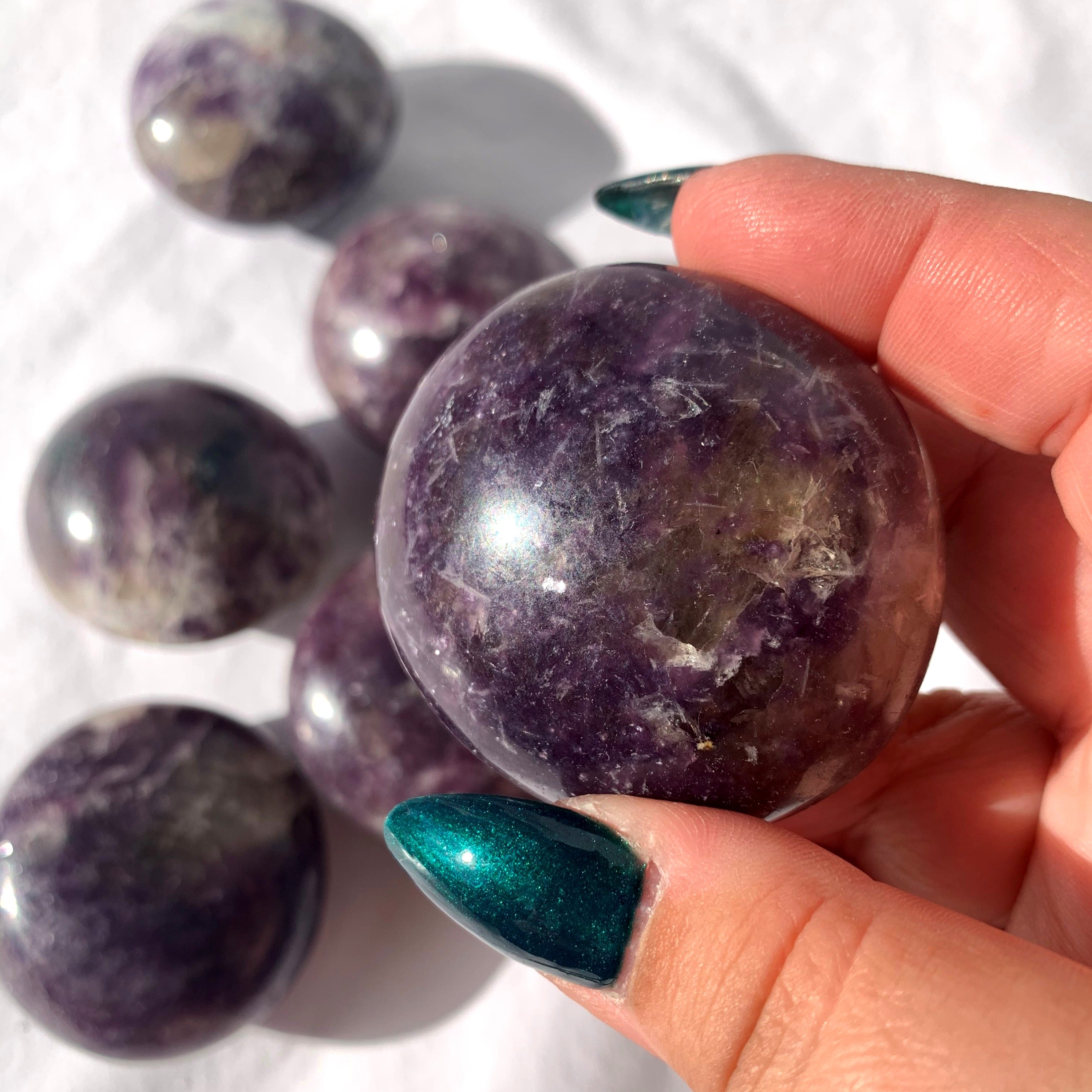 Lepidolite Palm Stone | X-Large