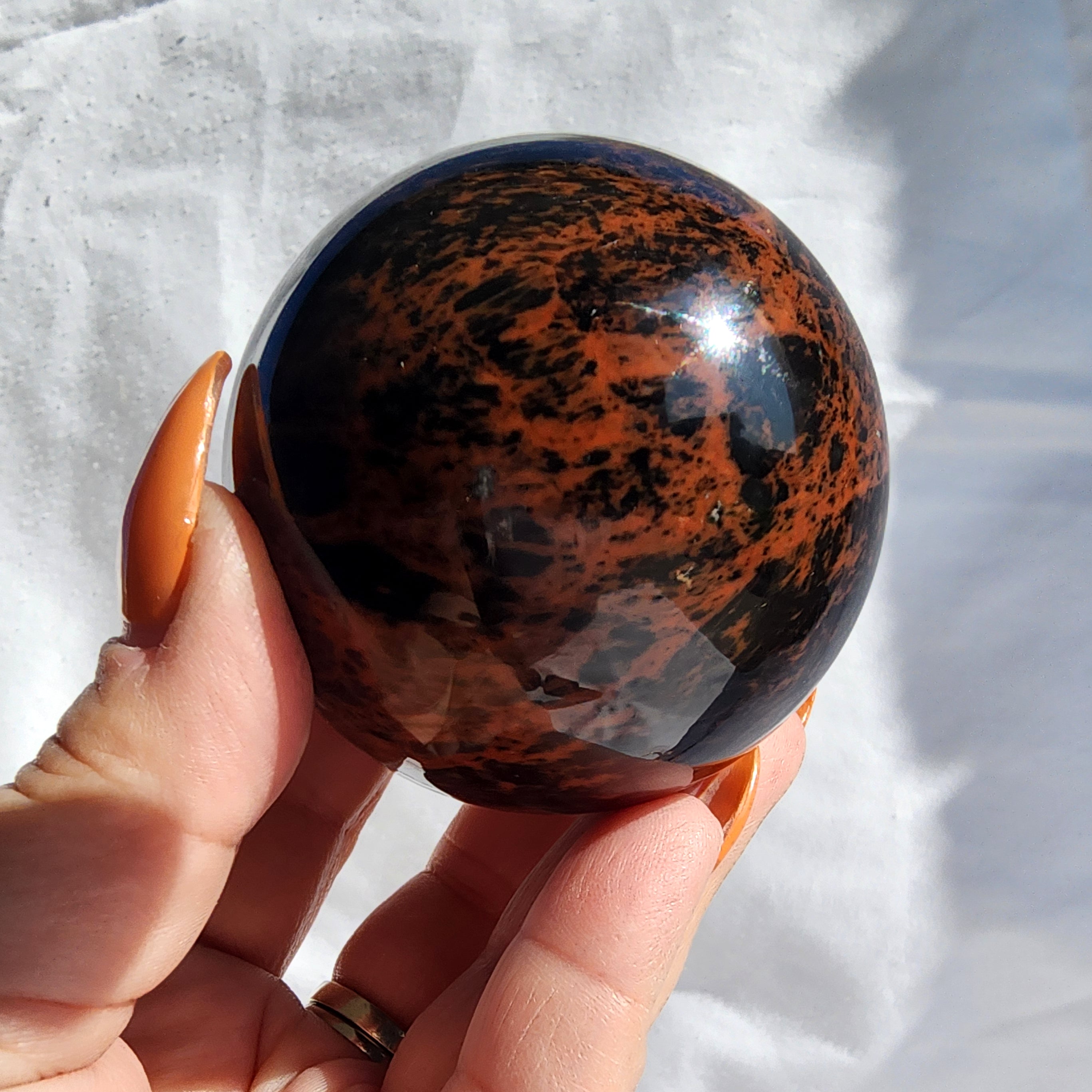 Mahogany Obsidian Sphere