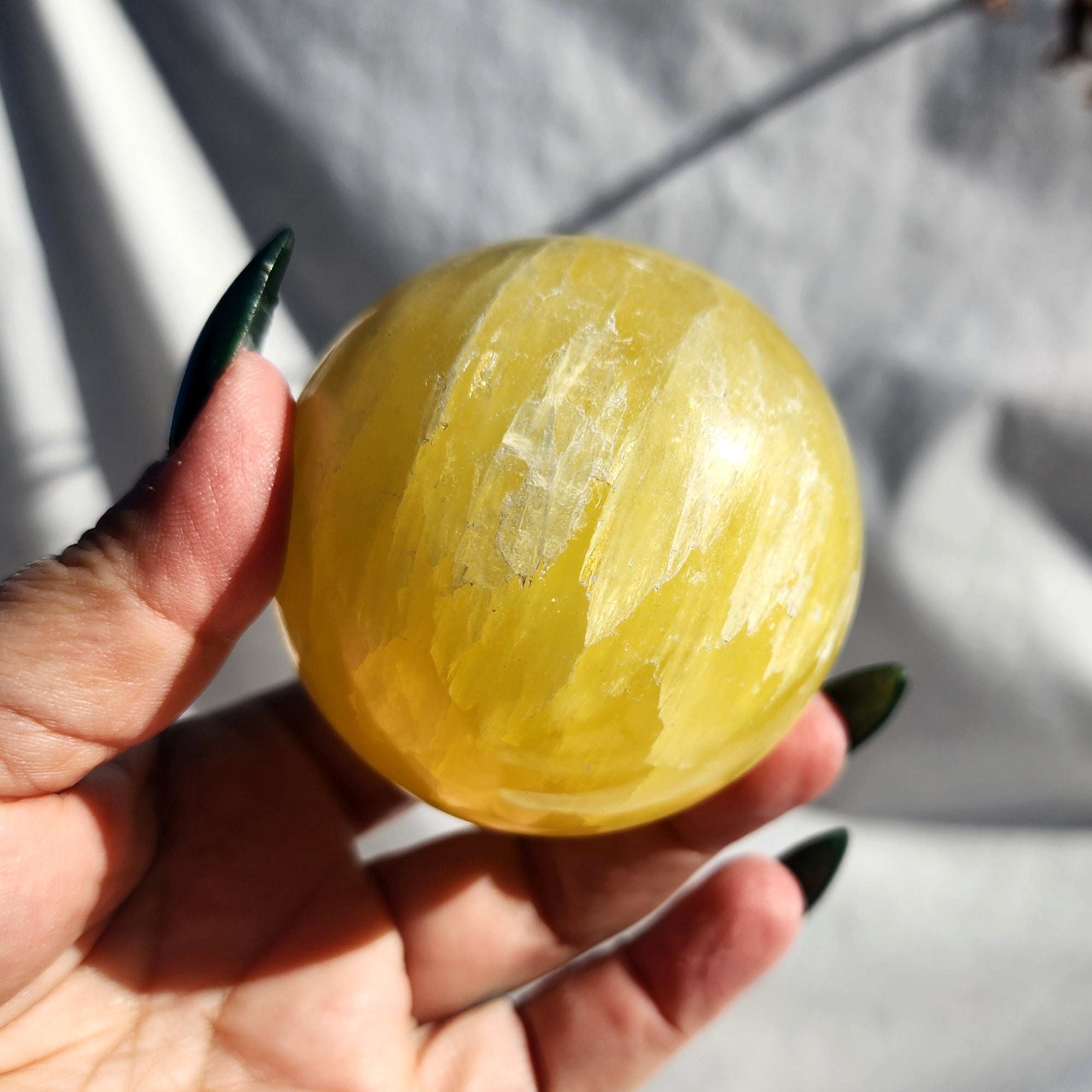 Lemon Calcite Sphere