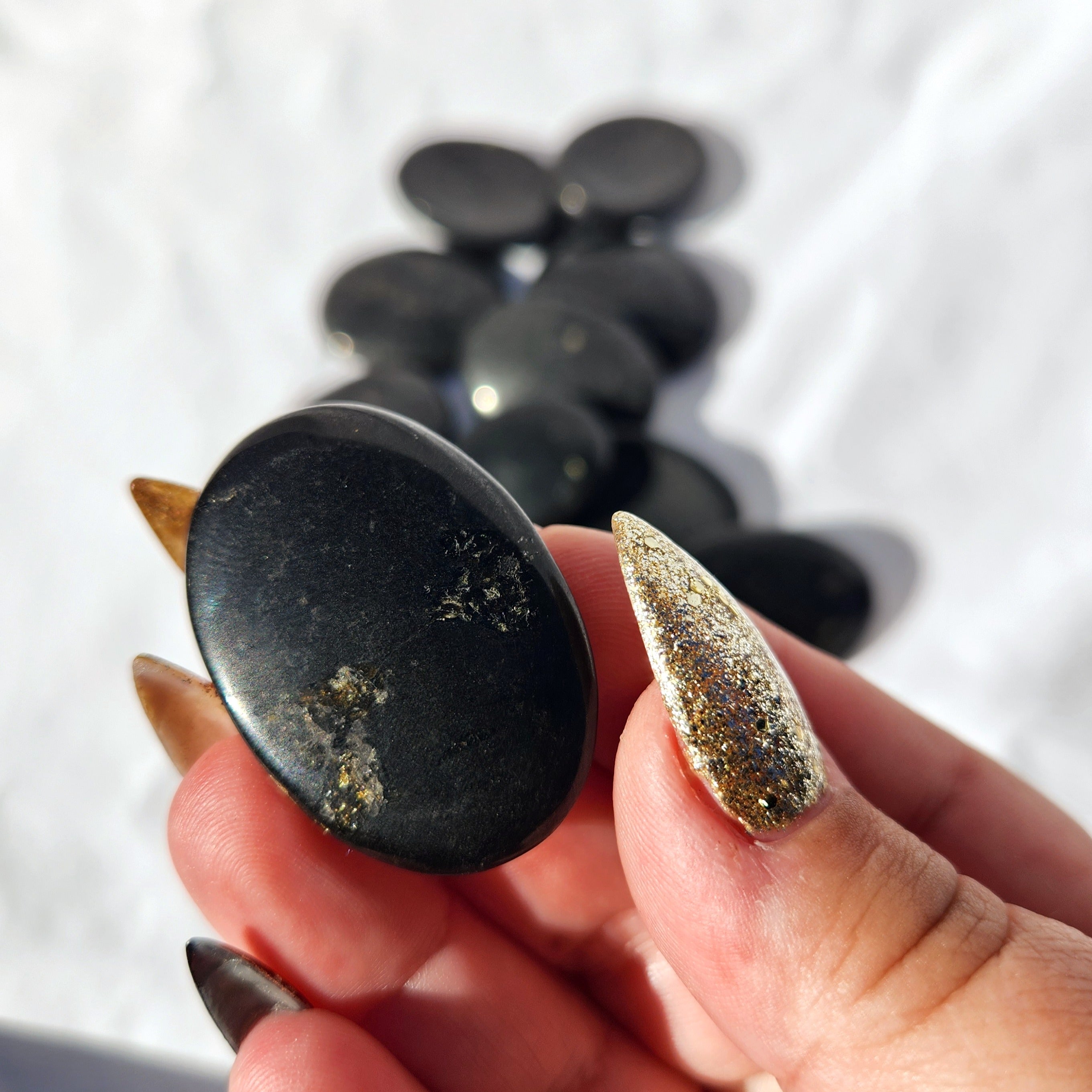 Black Tourmaline Worry Stone