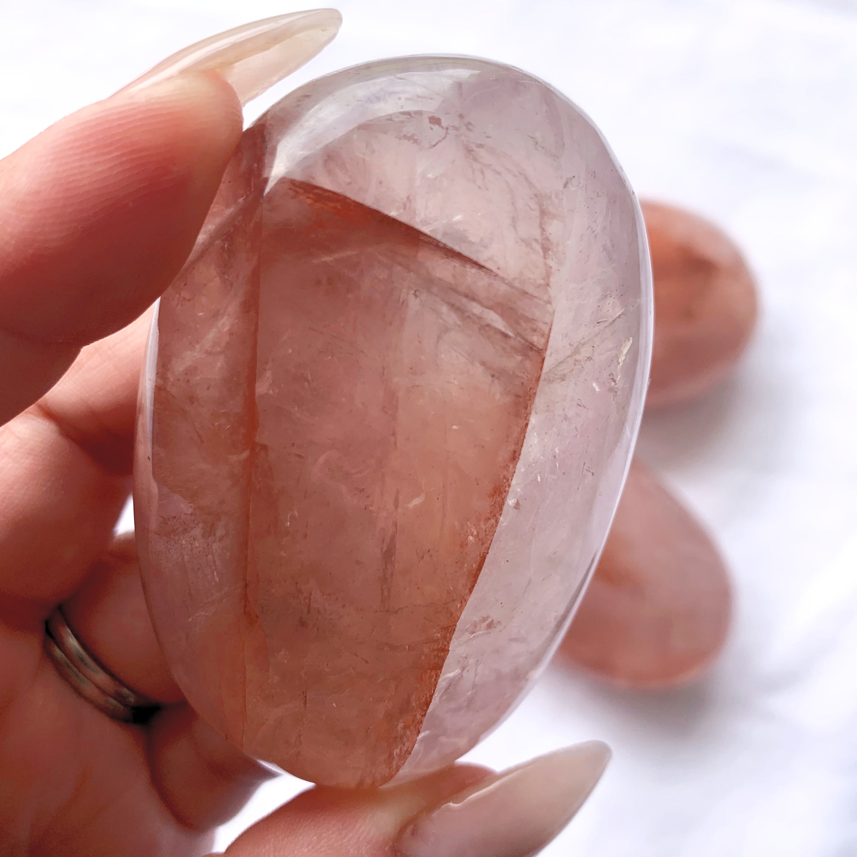 Fire Quartz Palmstone | X-Large