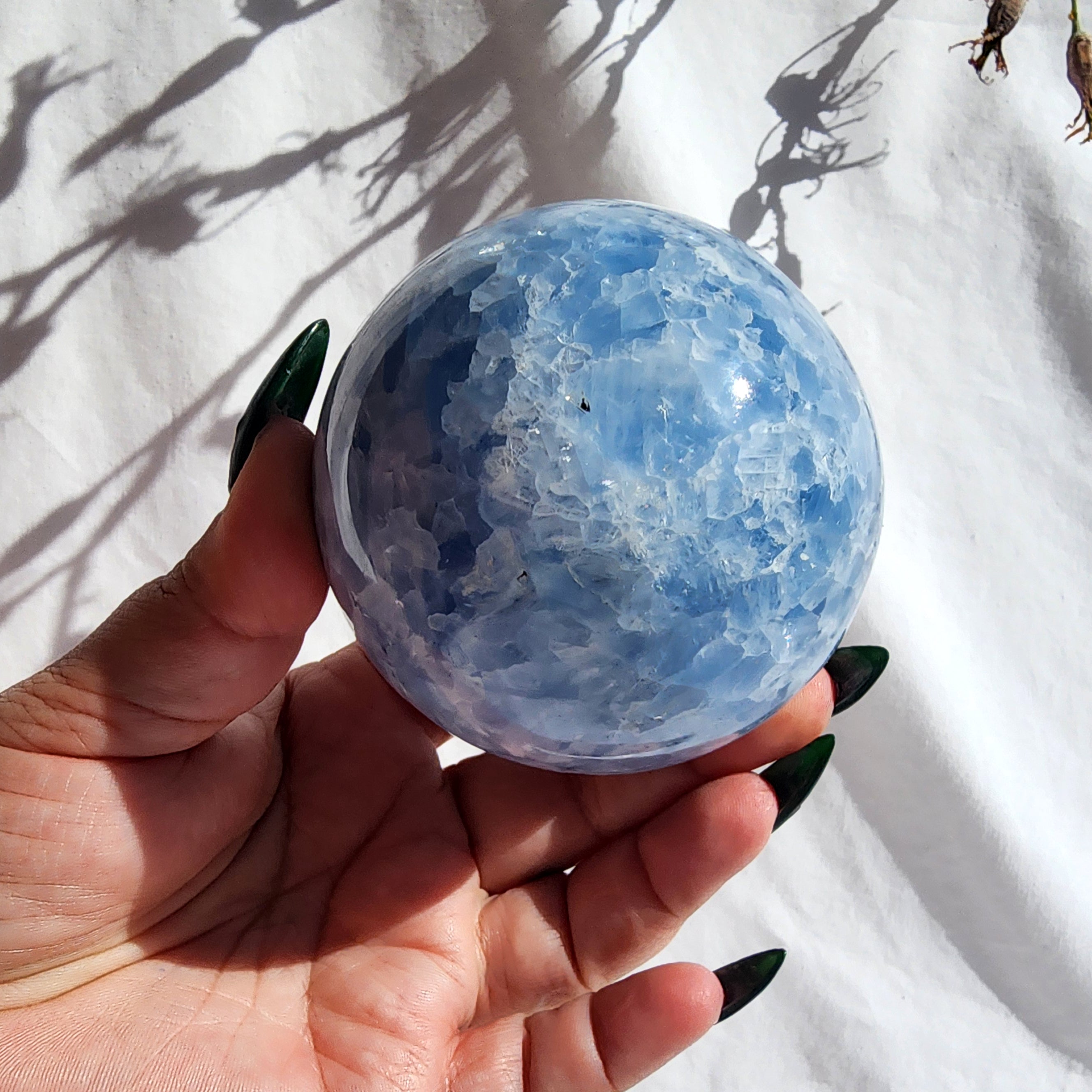 Blue Calcite Sphere