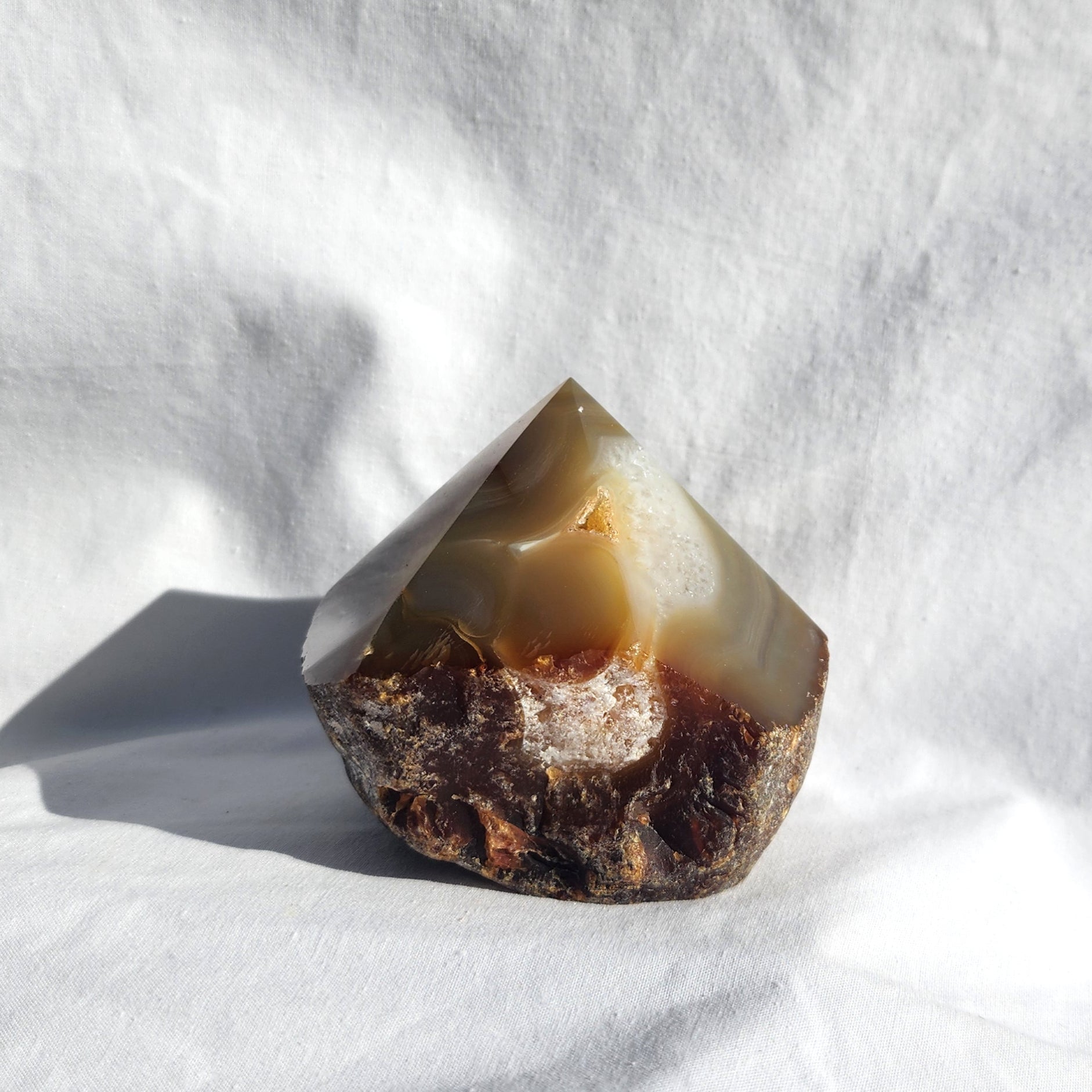 Natural Agate Flat Based Polished Point