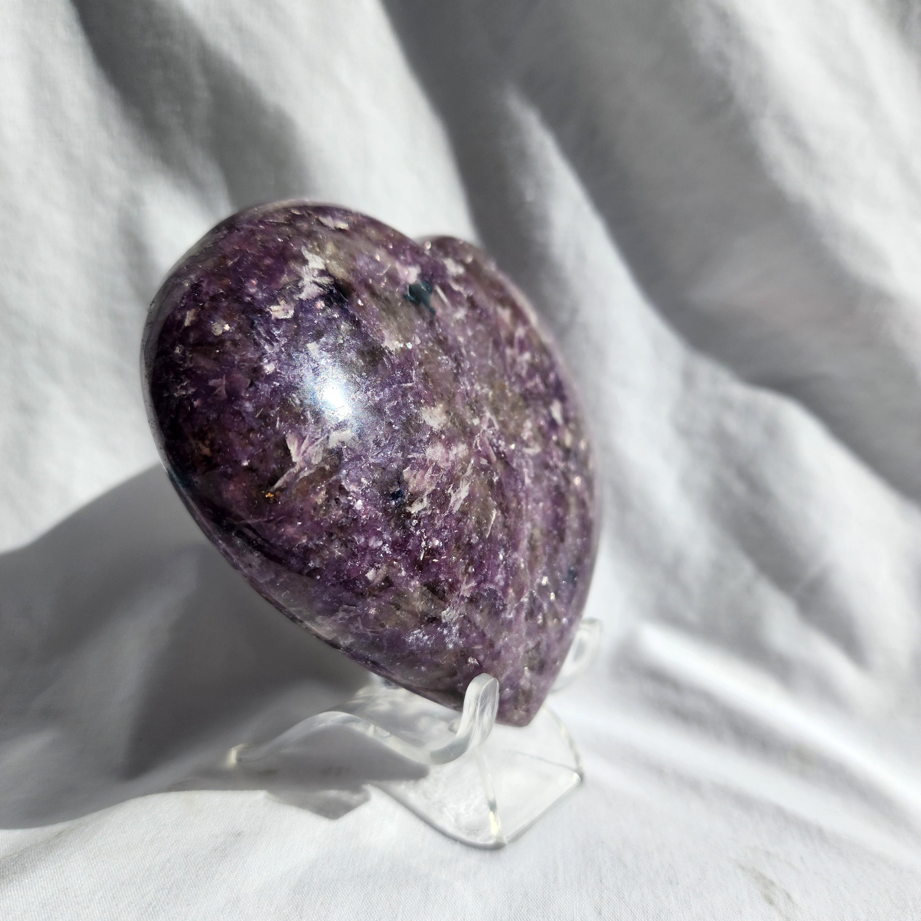 Lepidolite Heart