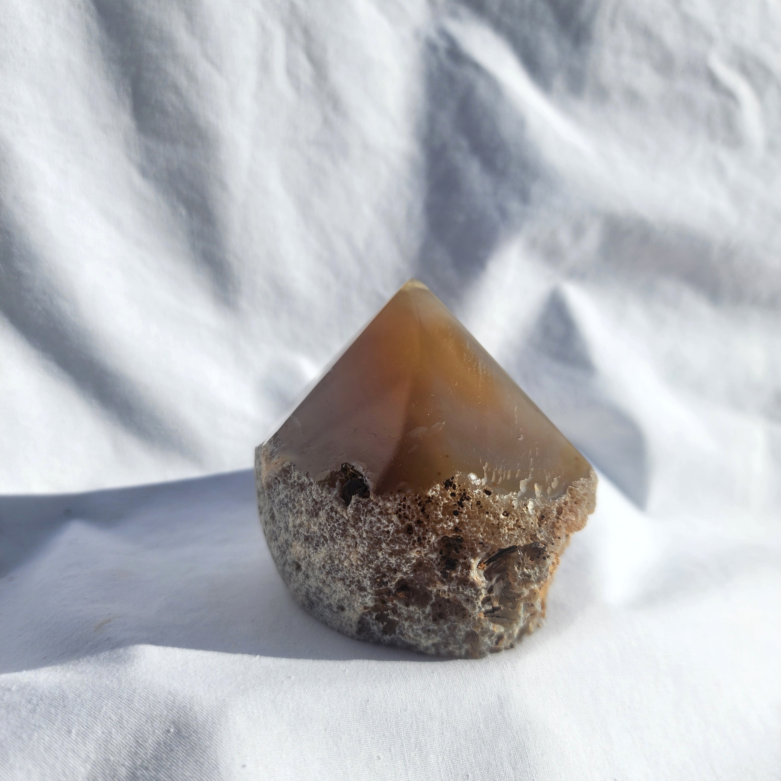 Natural Agate Flat Based Polished Point