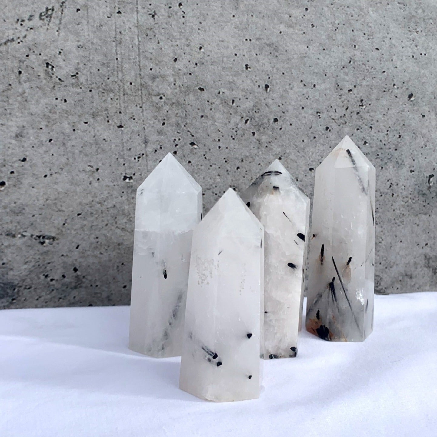 Tourmaline in Quartz Generator Point | Medium