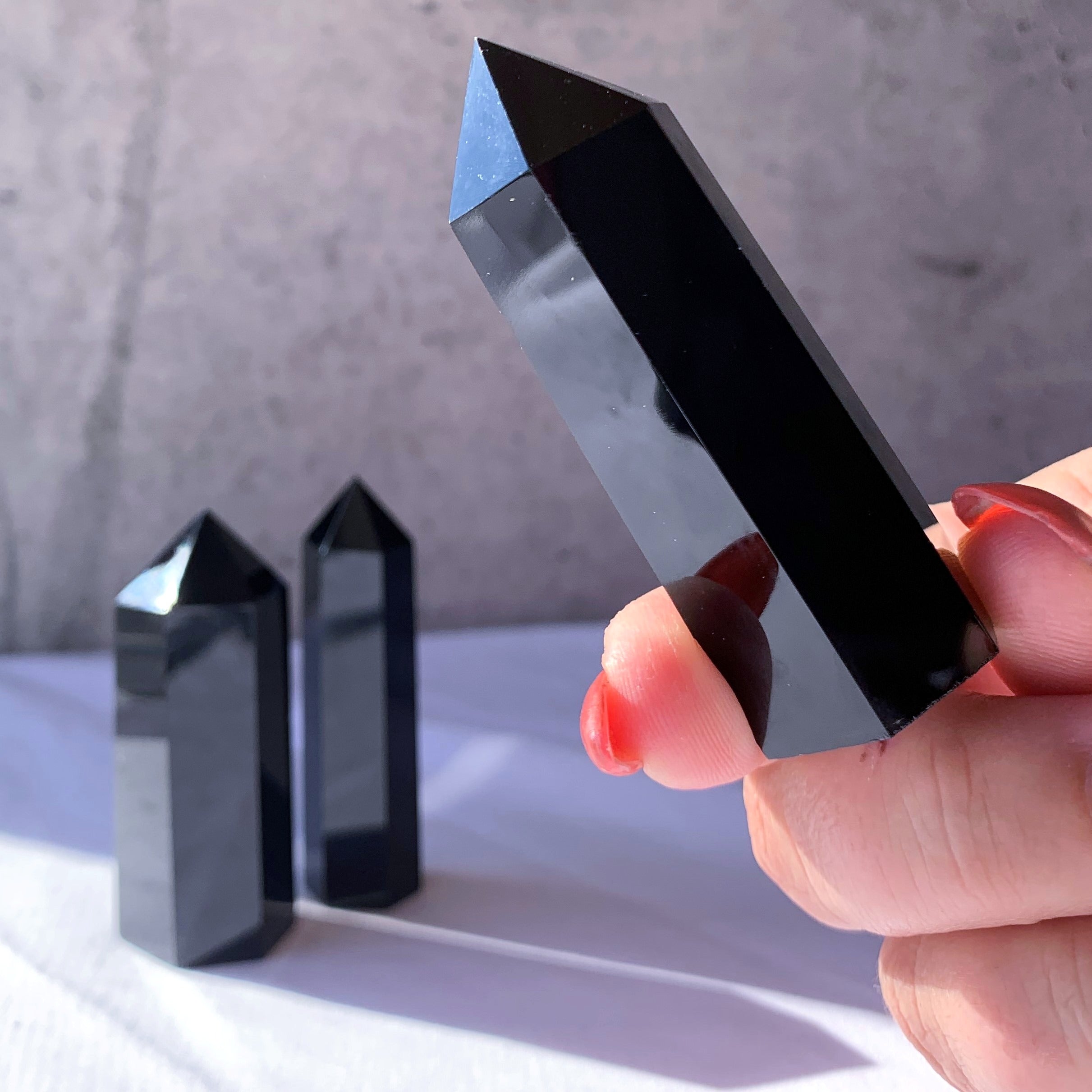 Black Obsidian Generator Point l Small