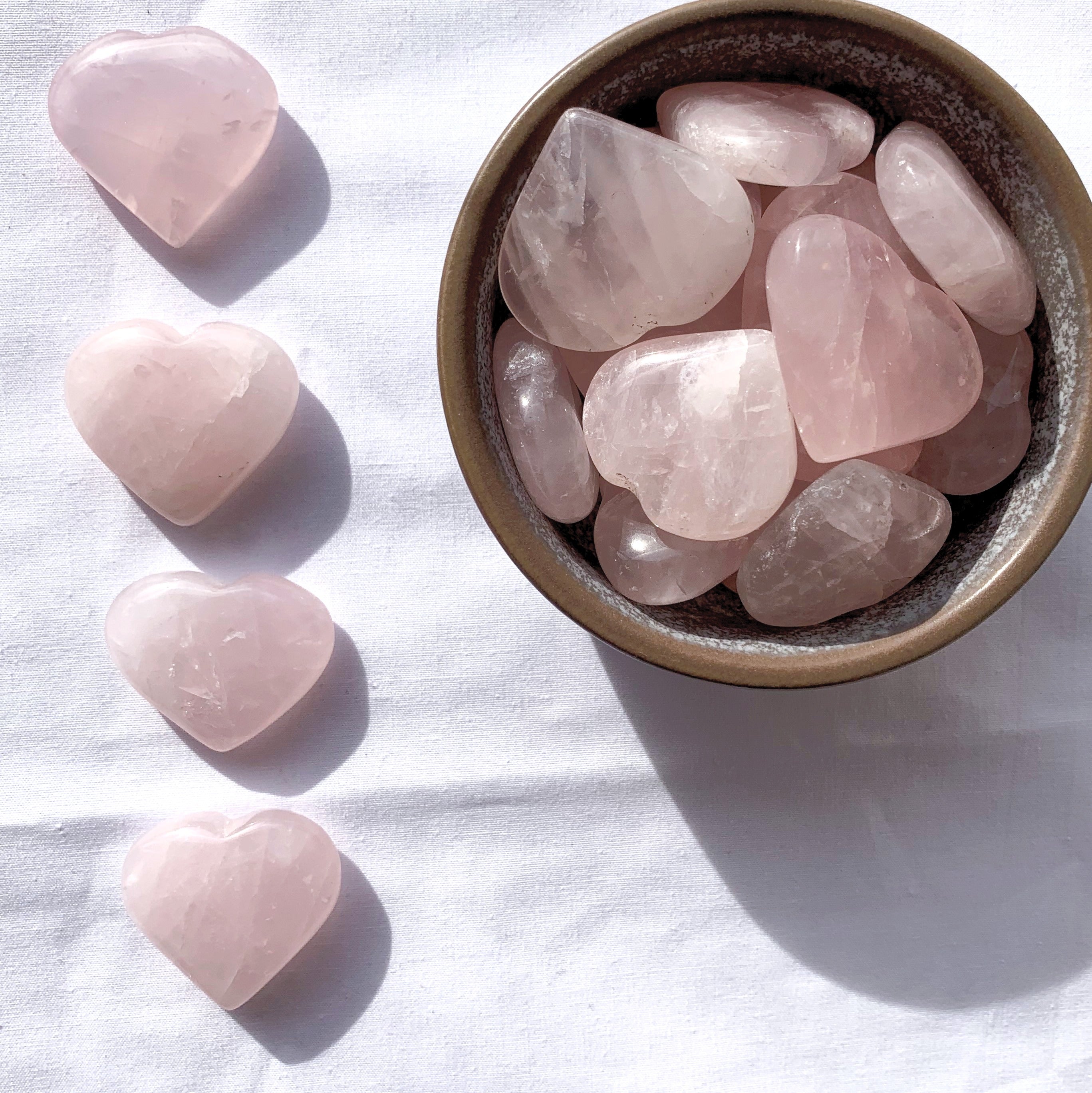 Rose Quartz Hearts | Small