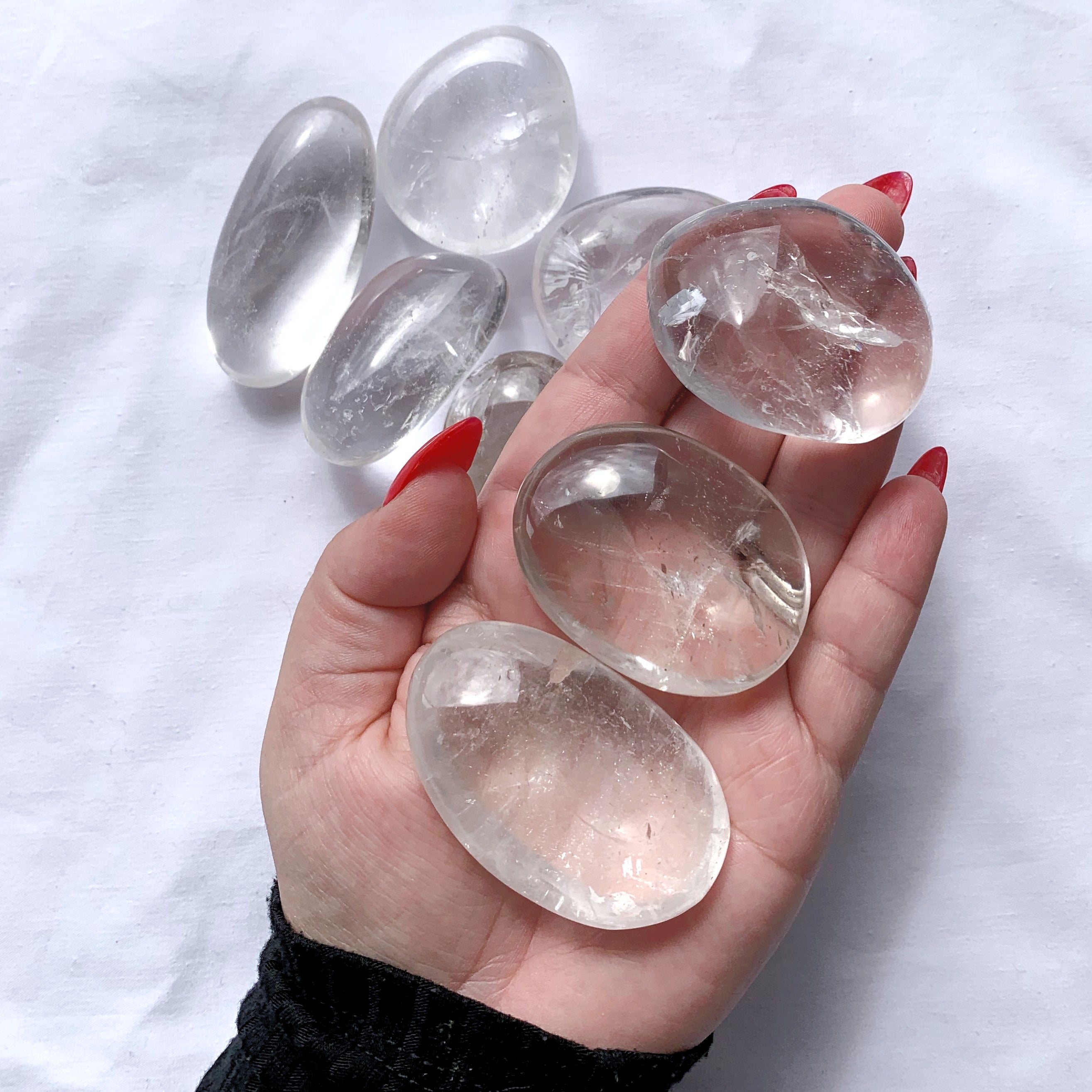 Clear Quartz Palm Stone | Medium