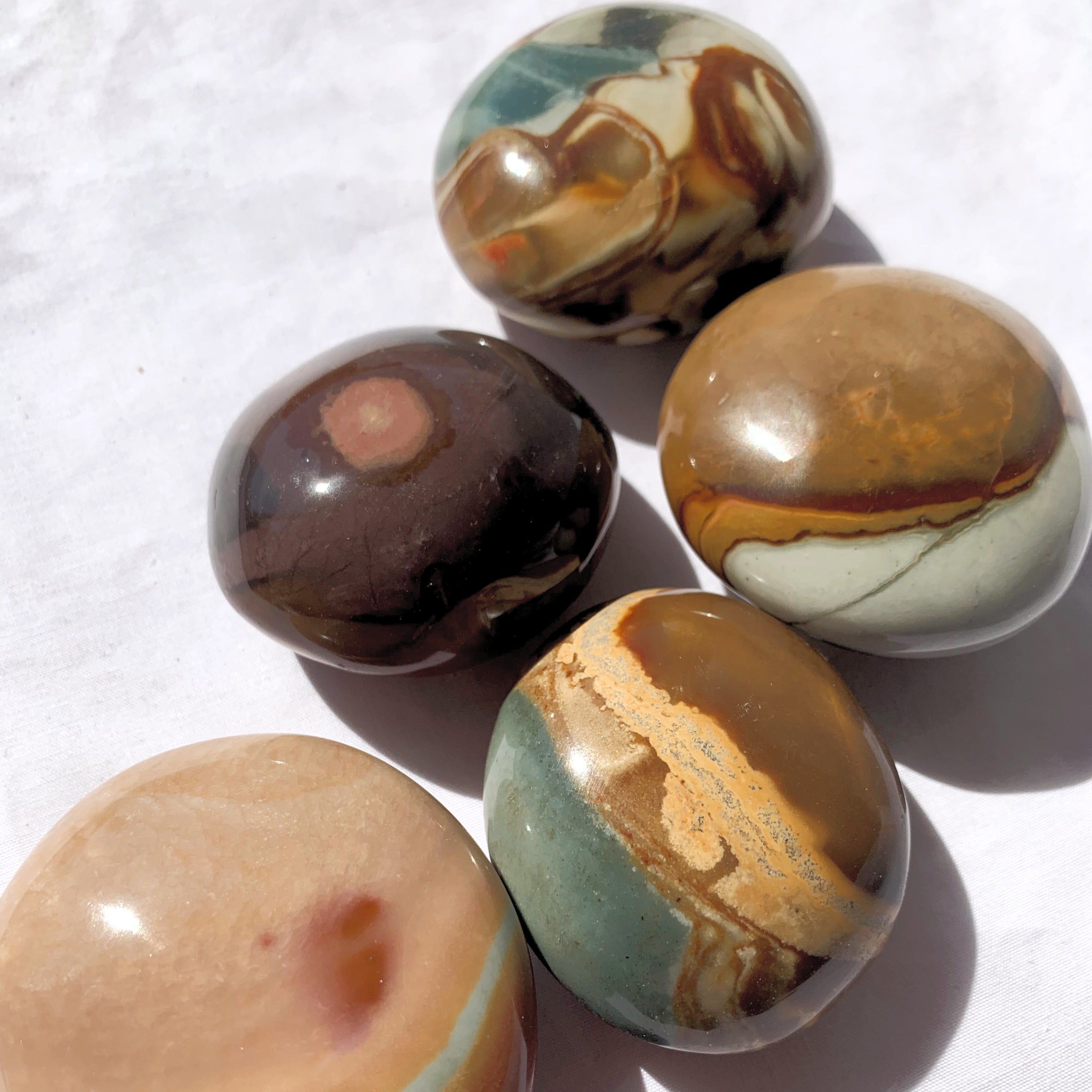 Polychrome Jasper Palm Stone | Large