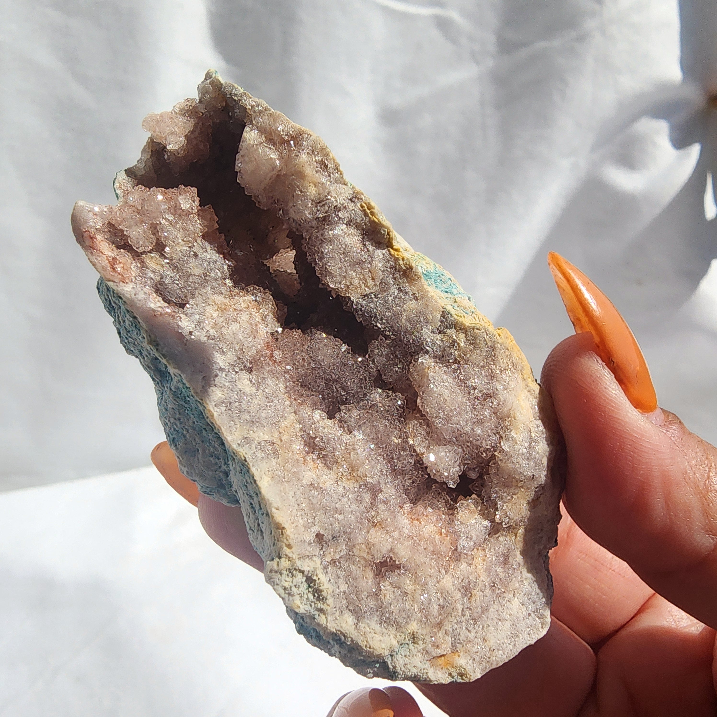 Pink Amethyst Raw Druzy Cluster