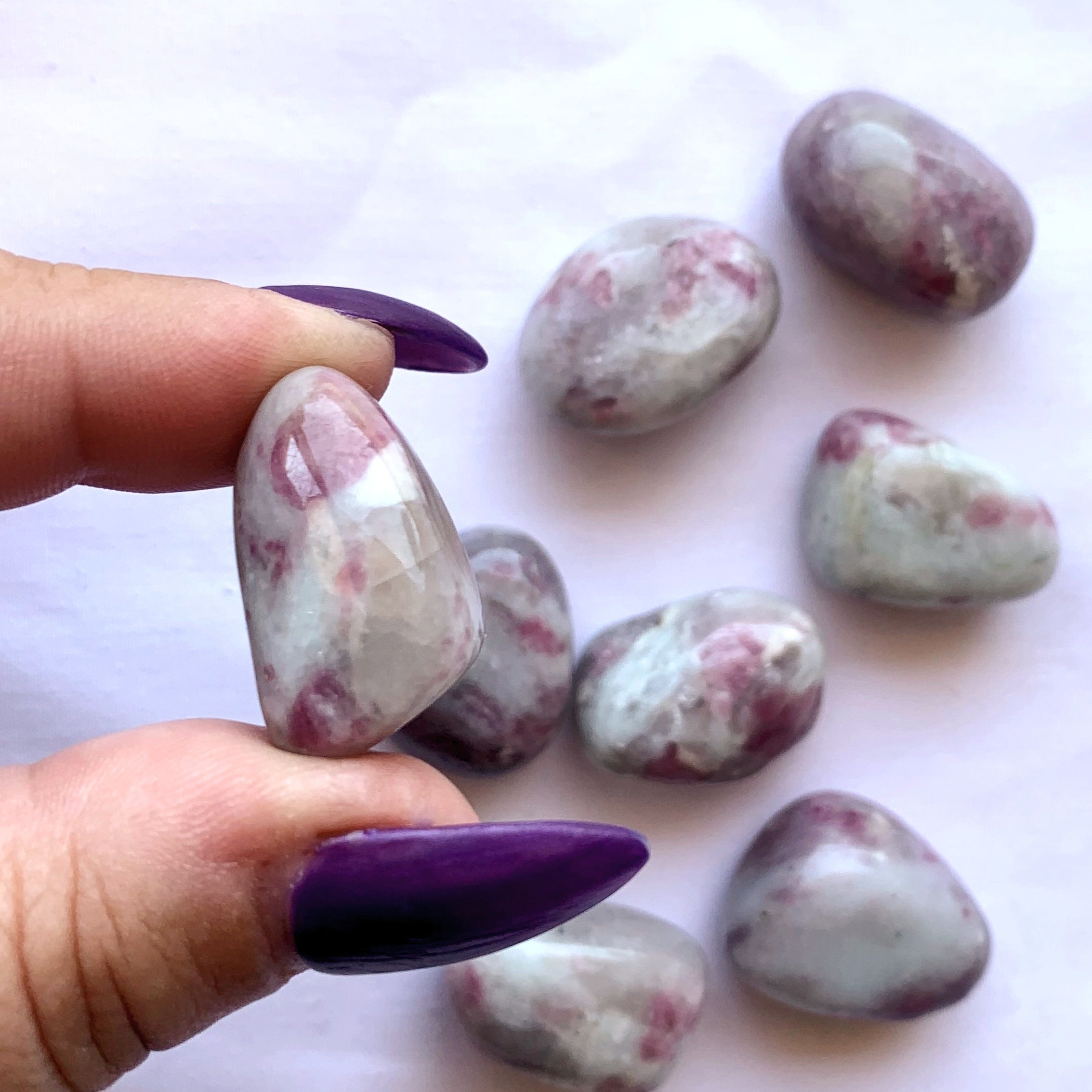 Pink Tourmaline in Quartz Tumble