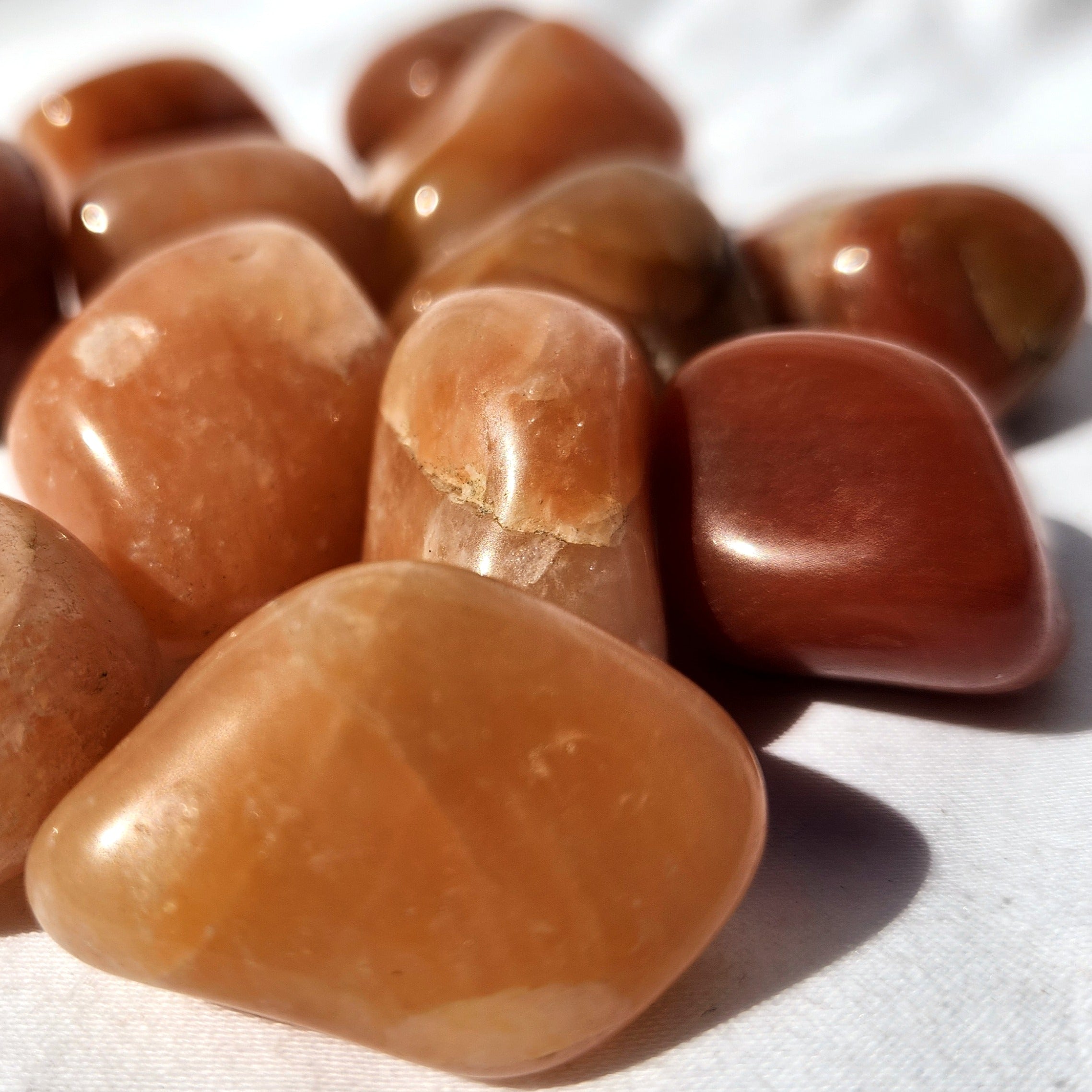 Tangerine Orange Calcite Tumble | Medium