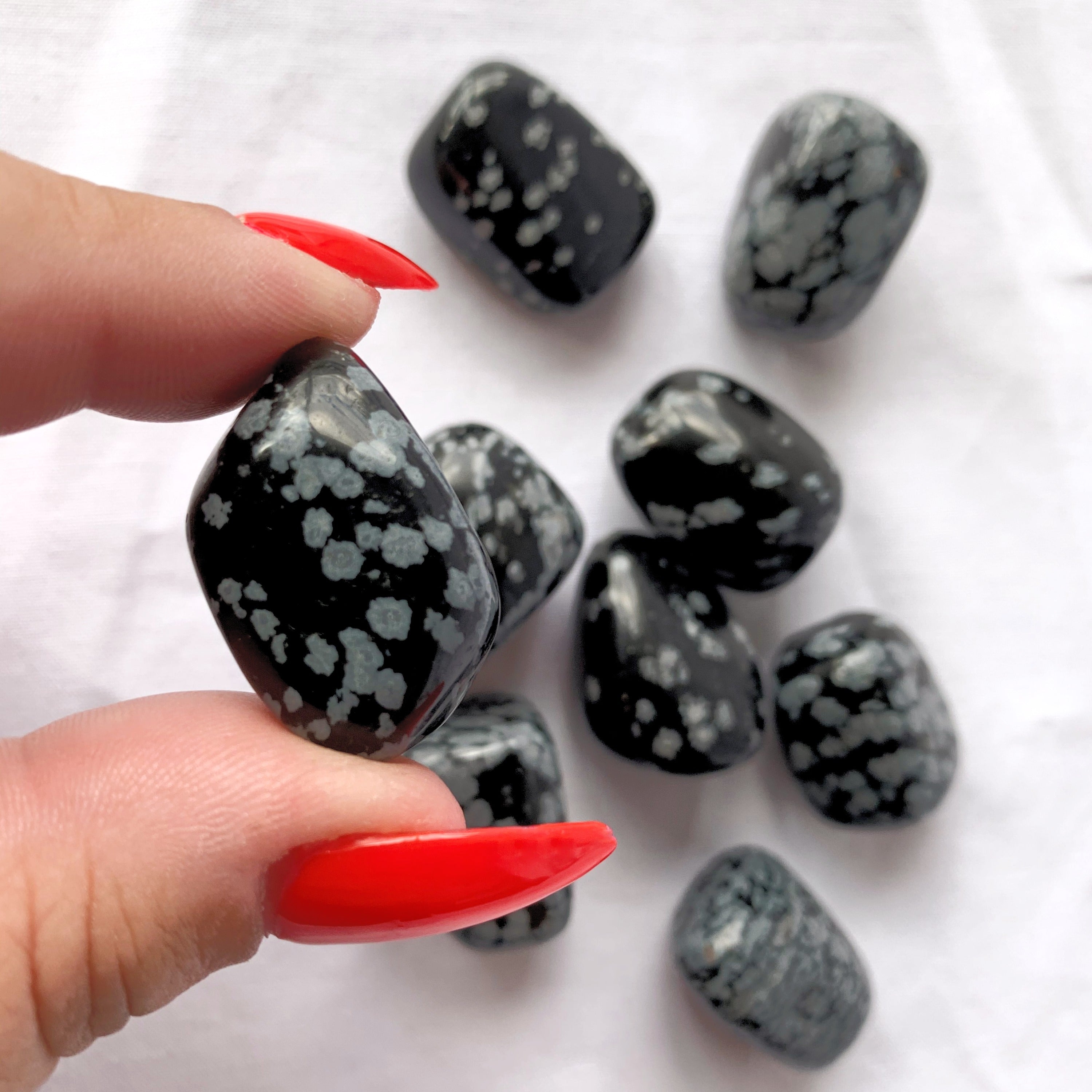 Snowflake Obsidian Tumbles