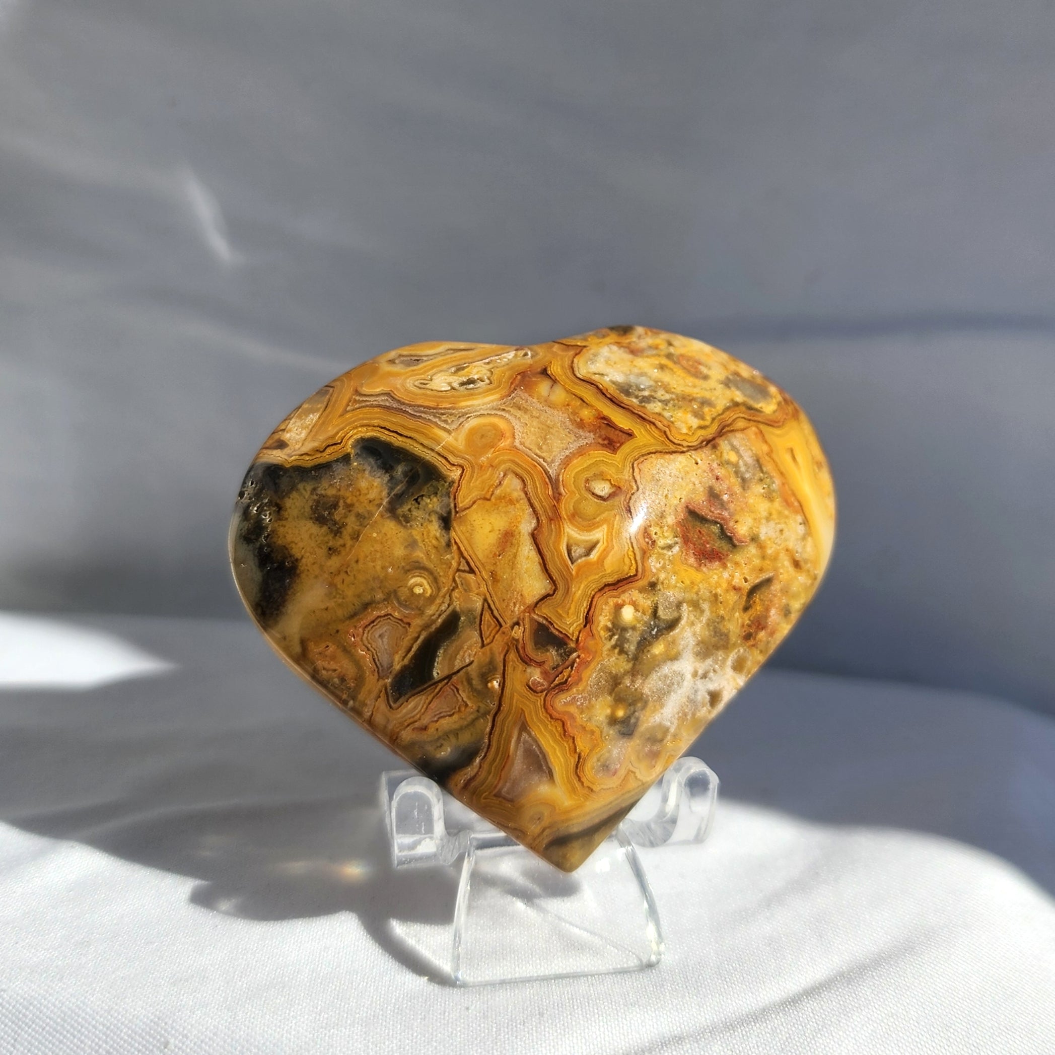 Crazy Lace Agate Heart