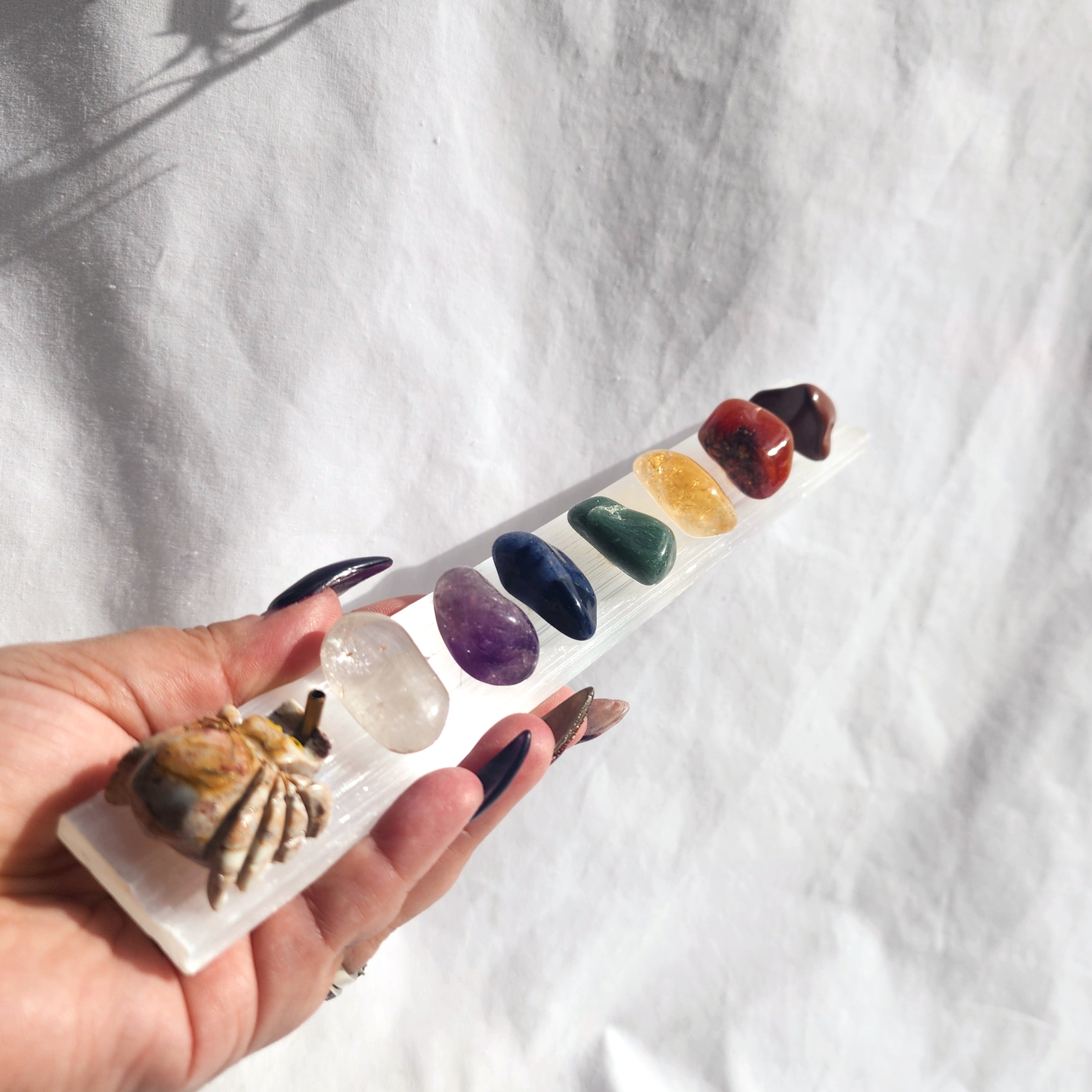 Selenite Chakra Incense Holder