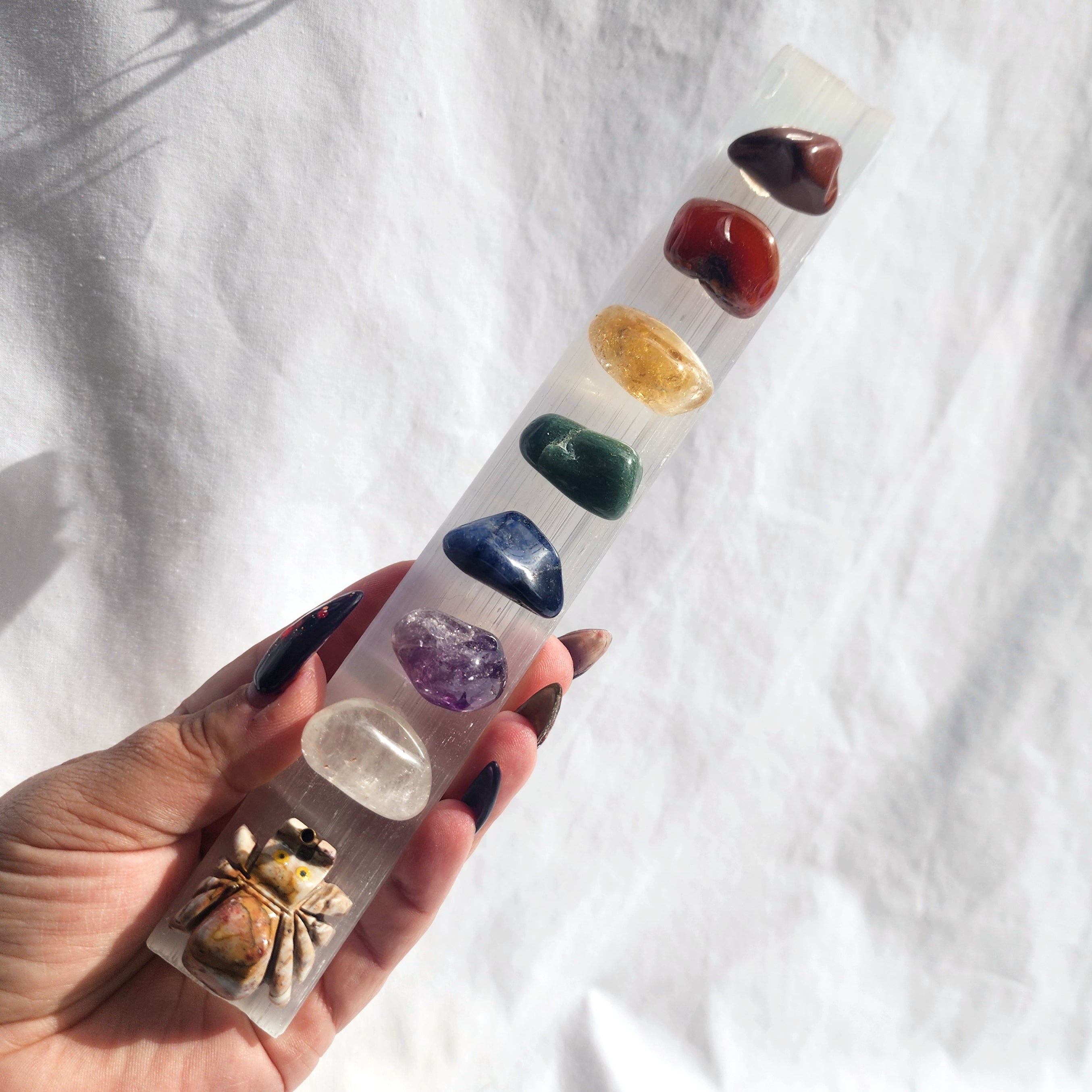 Selenite Chakra Incense Holder