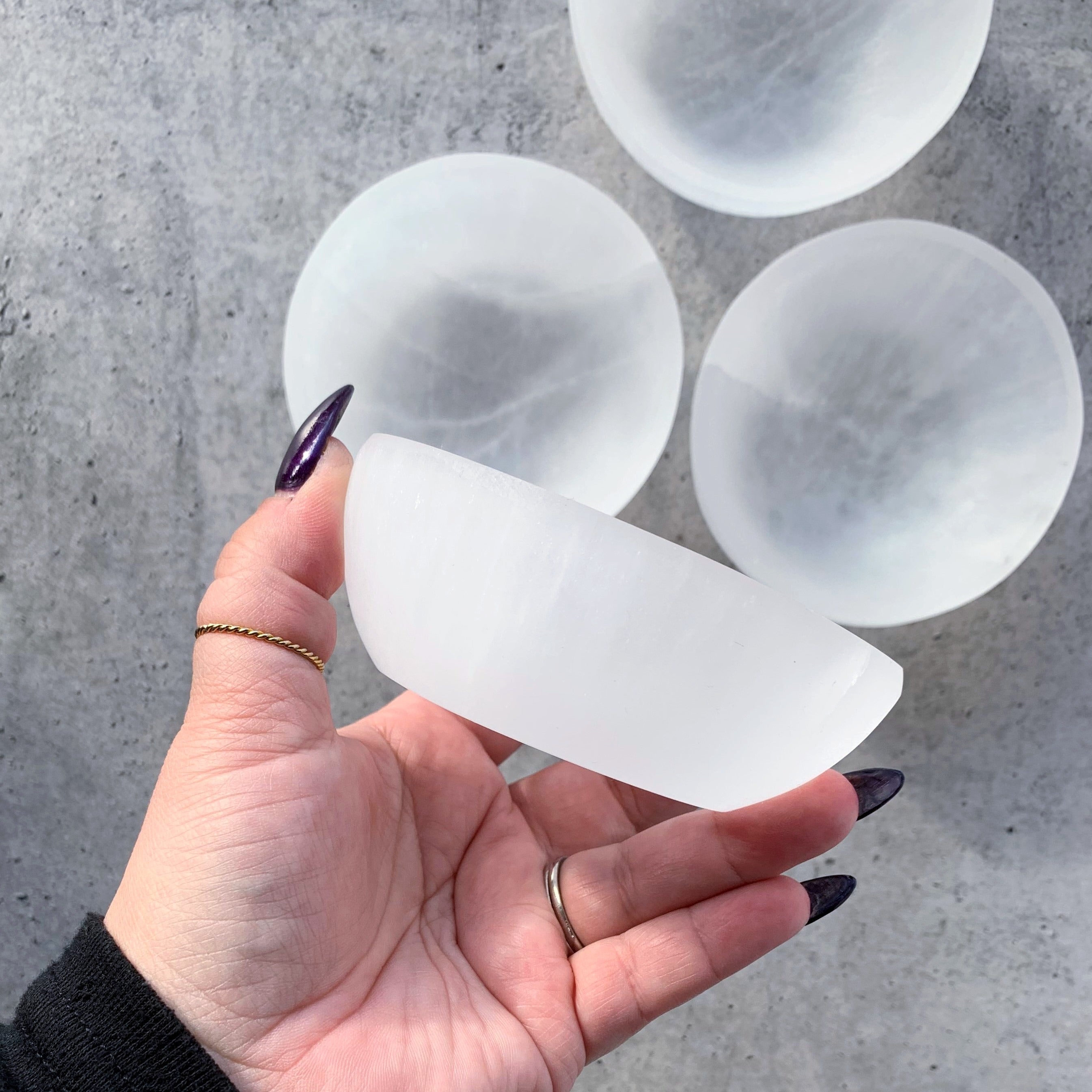 Selenite Trinket Bowl | Medium