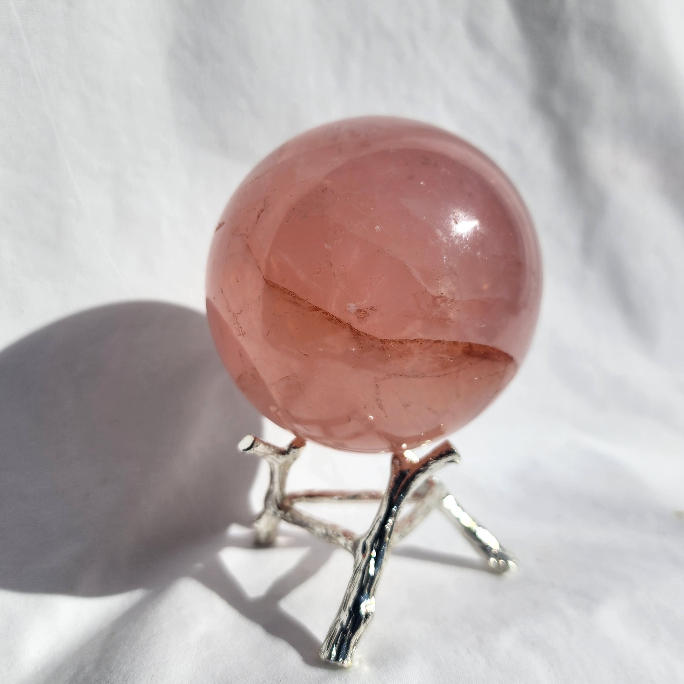 Fire Quartz & Rose Quartz Sphere