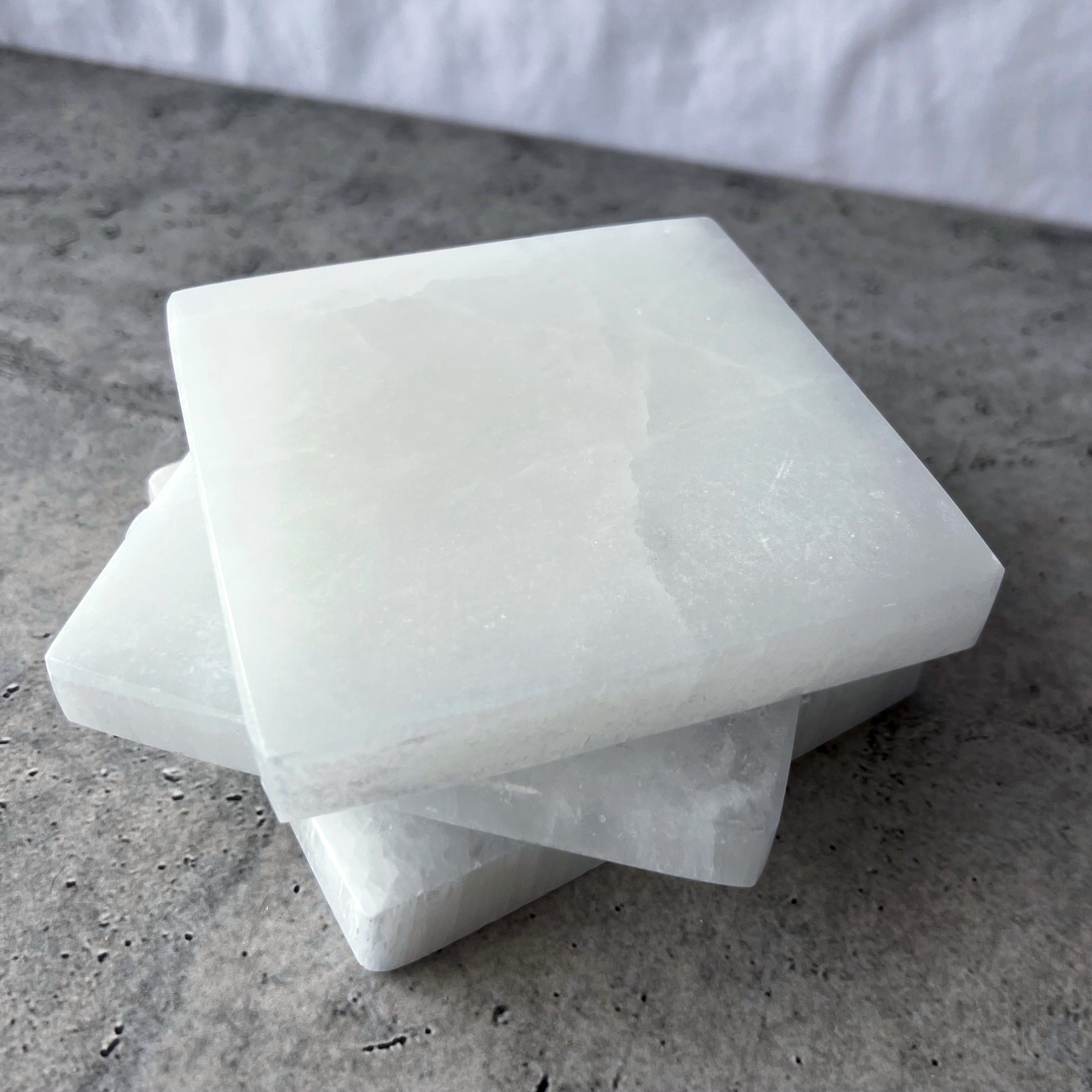 Selenite Square Charging Plate | Medium