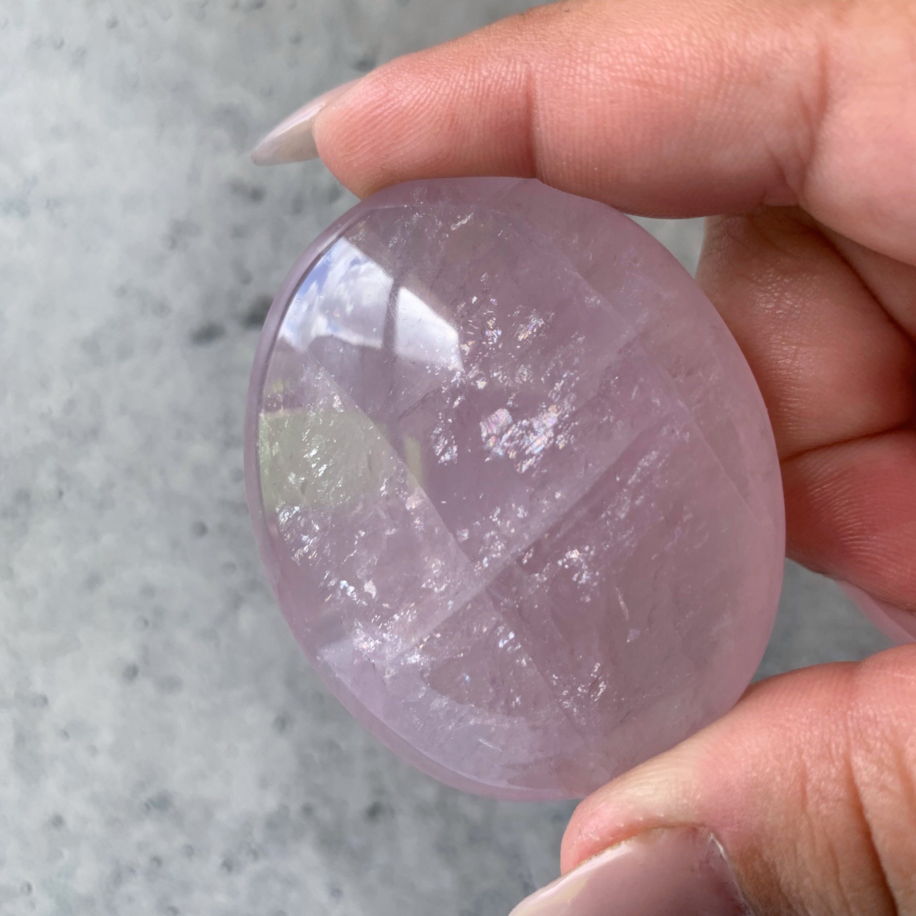 Rose Quartz Palmstone | Medium