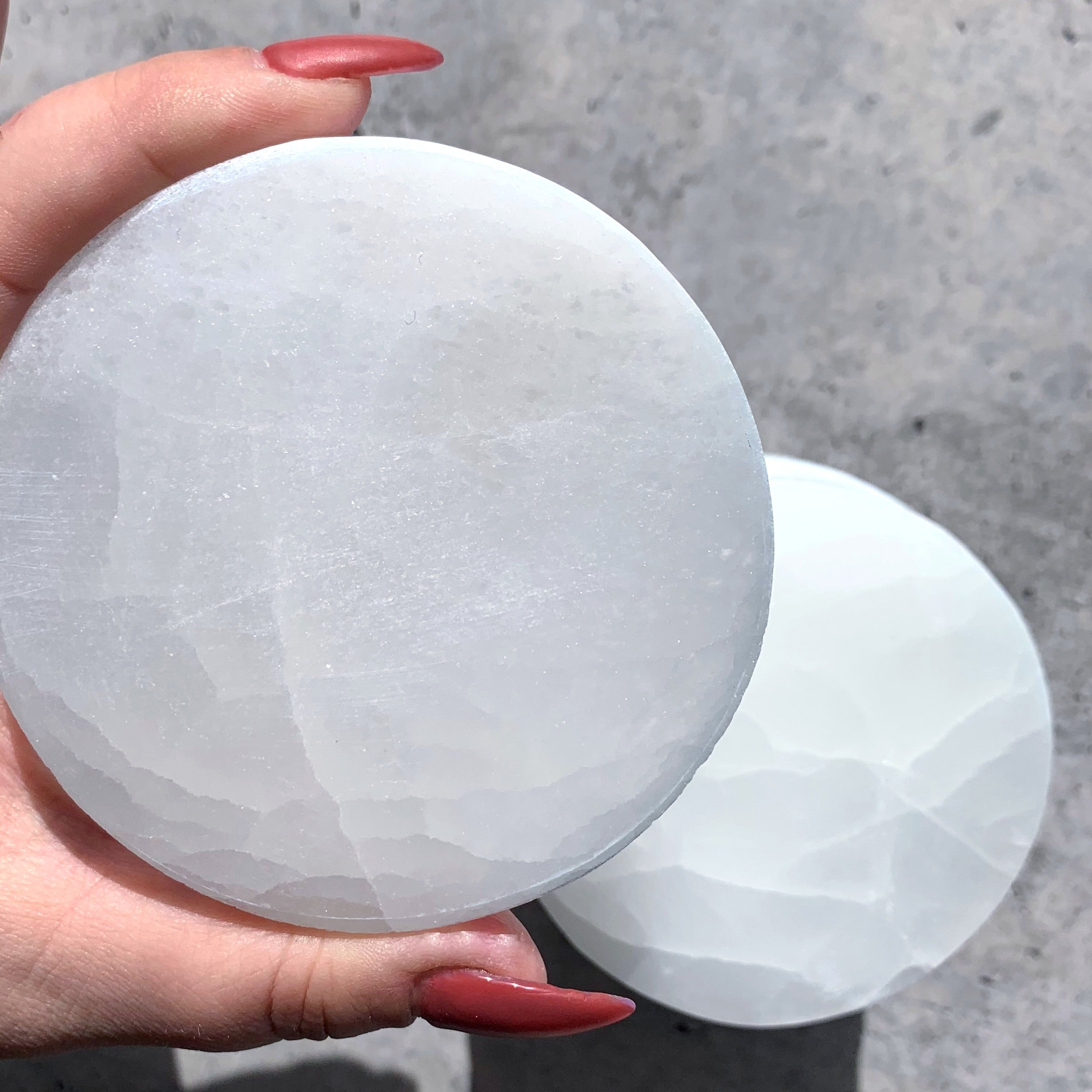 Selenite Round Charging Plate | Small