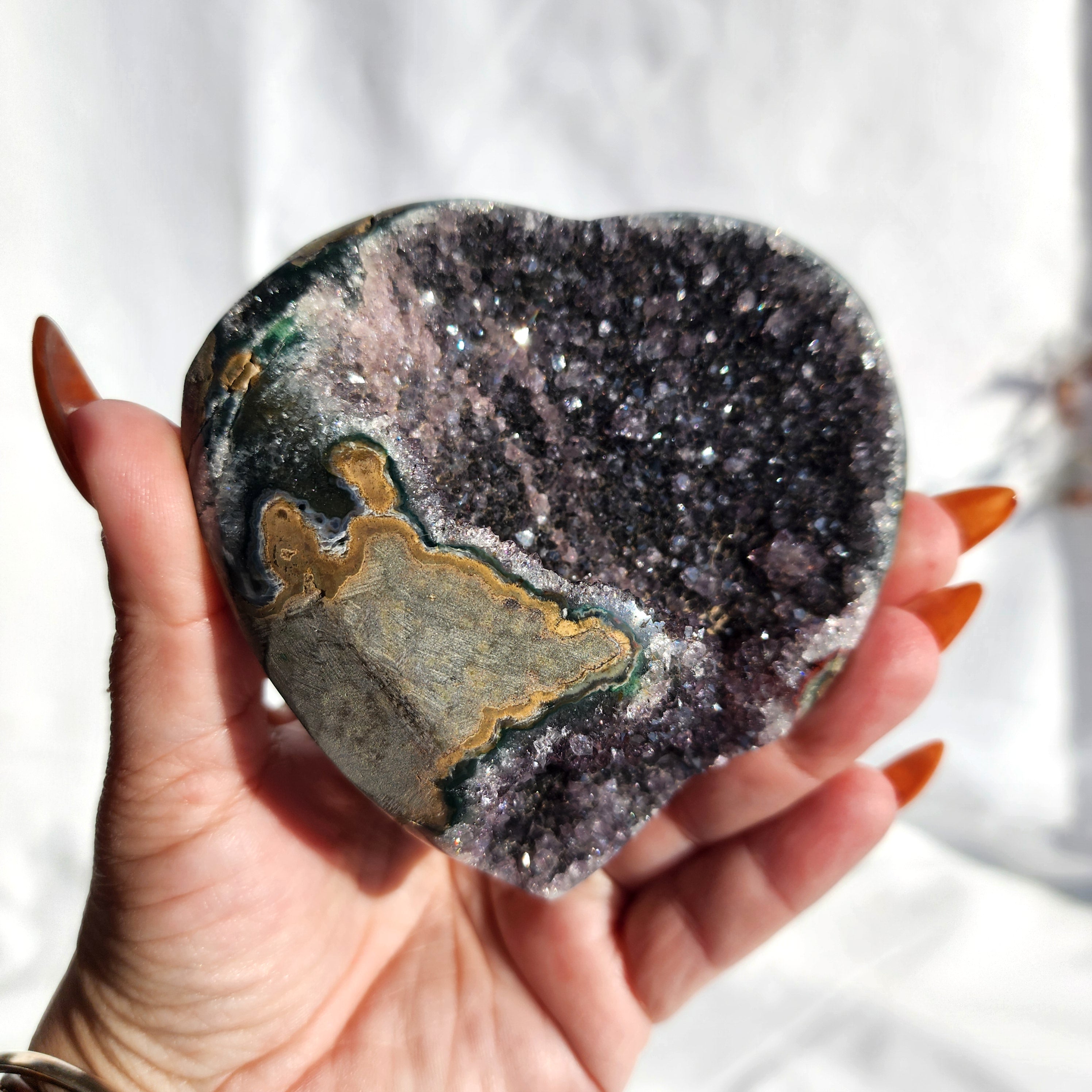 Amethyst Heart Cluster