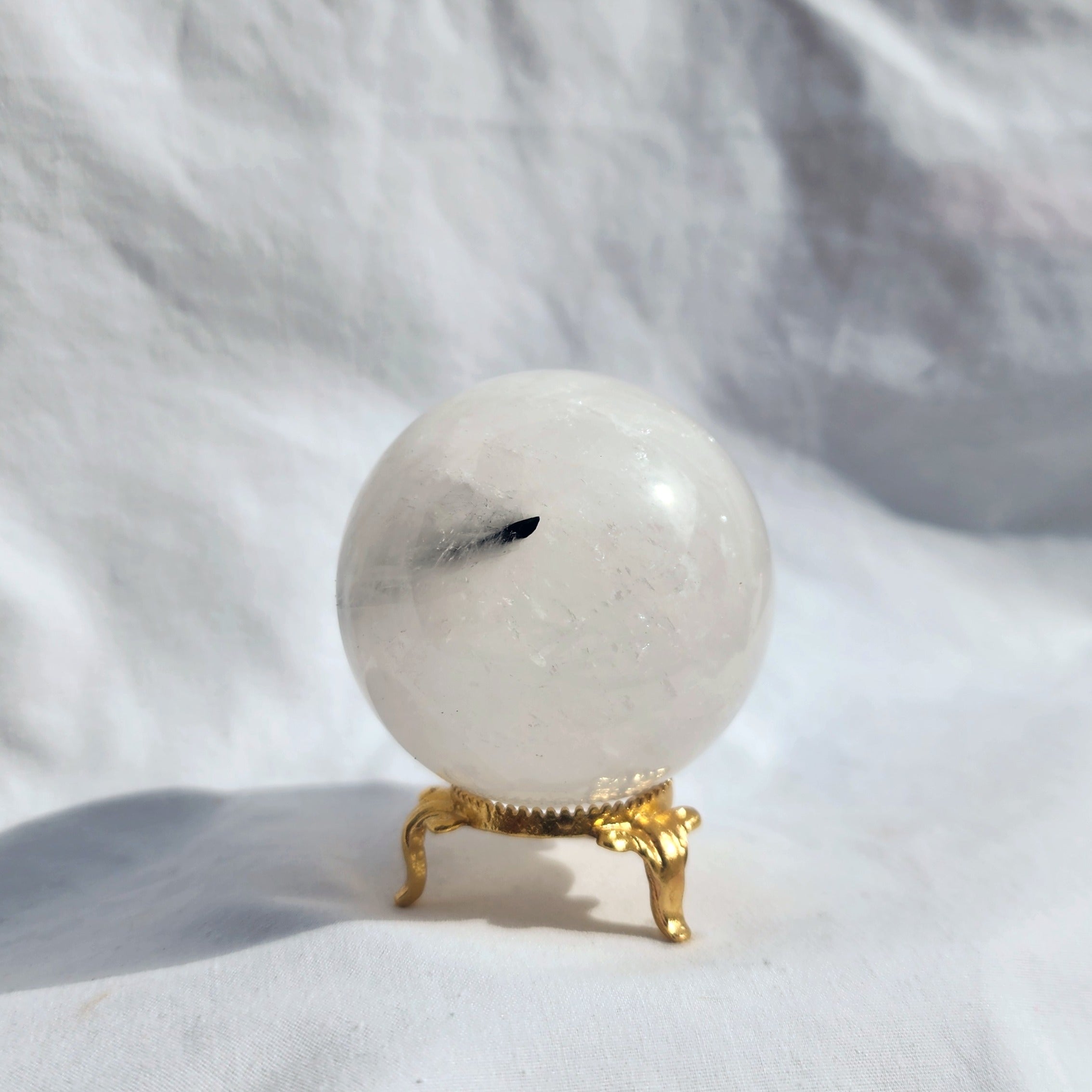 Tourmaline in Quartz Sphere