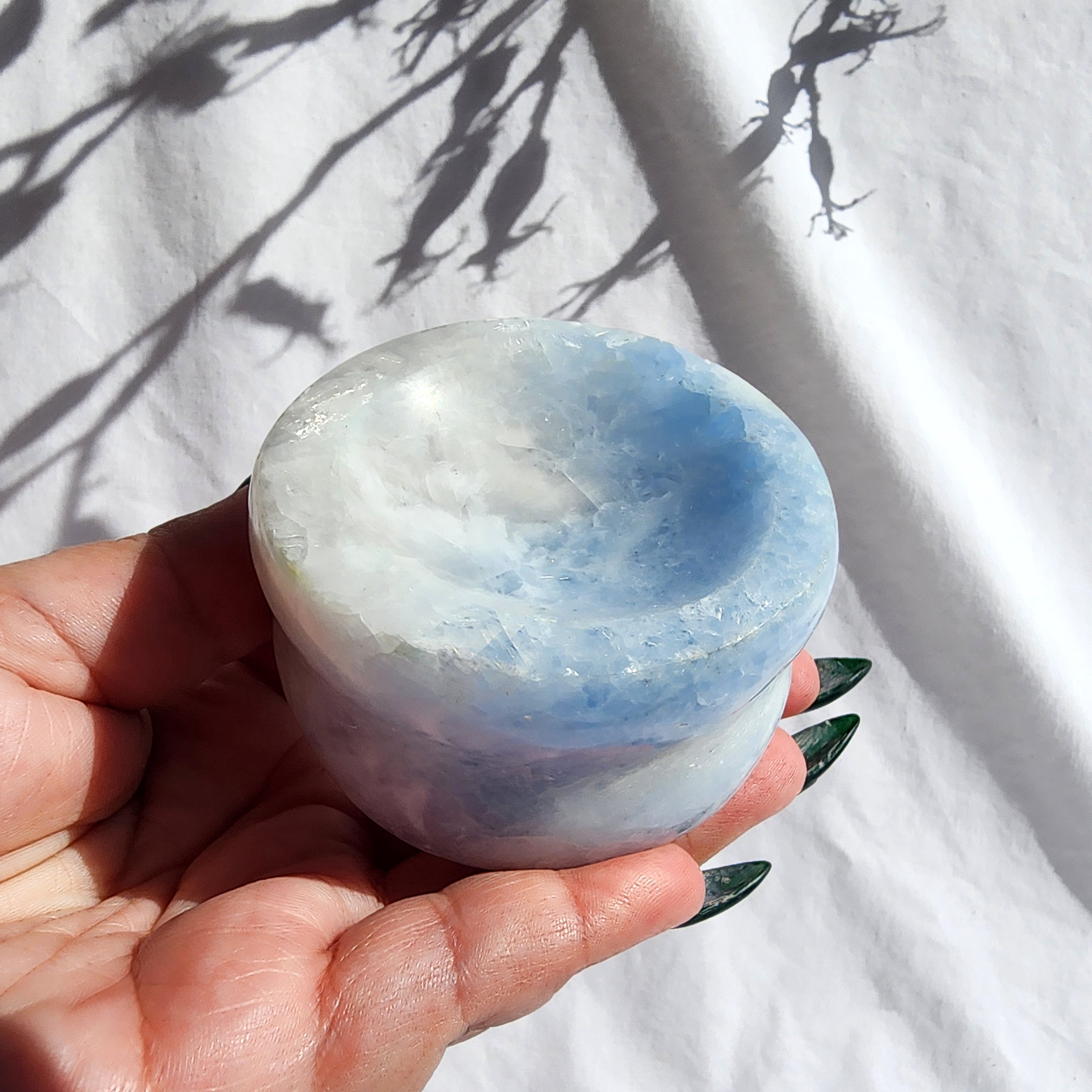 Blue Calcite Sphere Stand