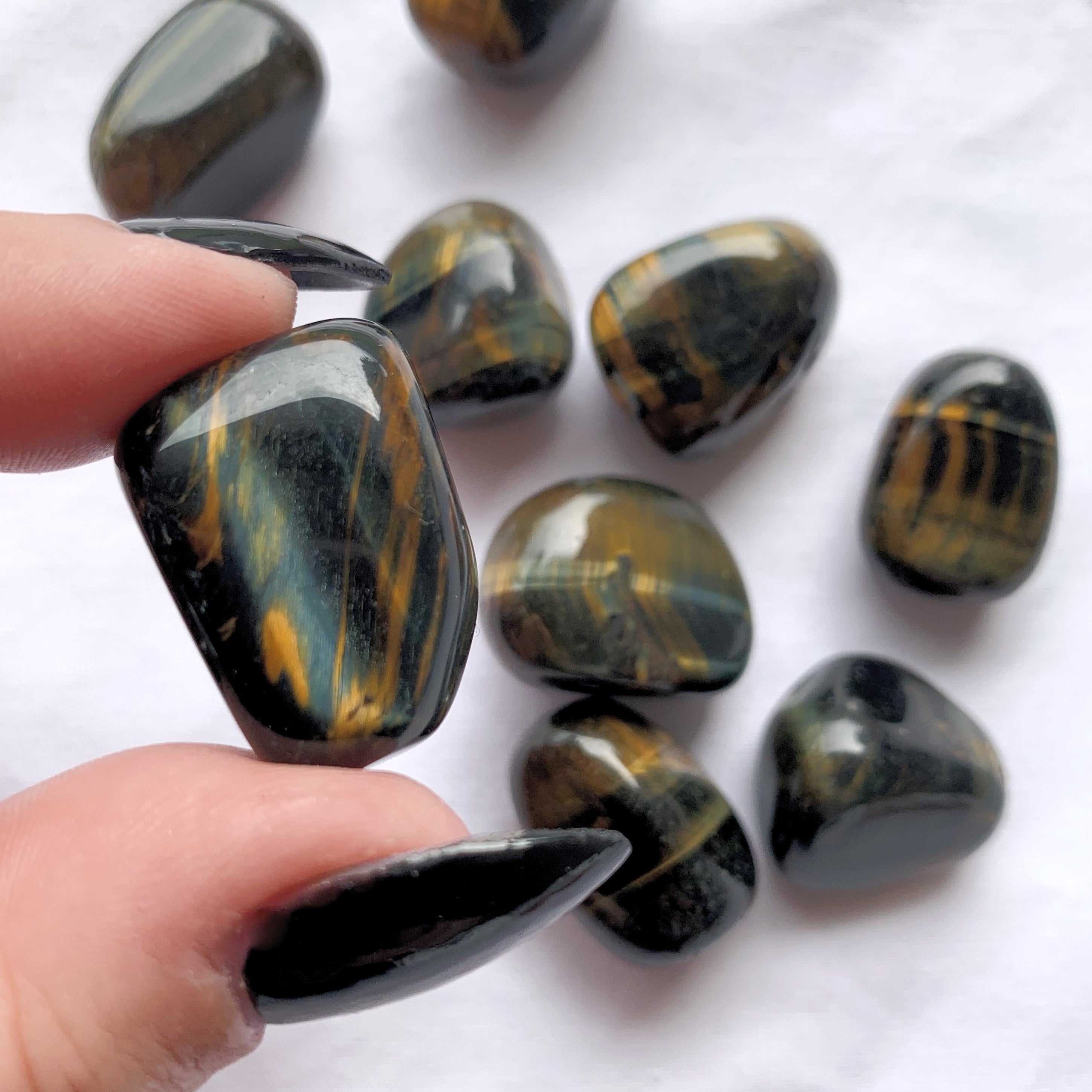 Blue Tiger Eye Tumble