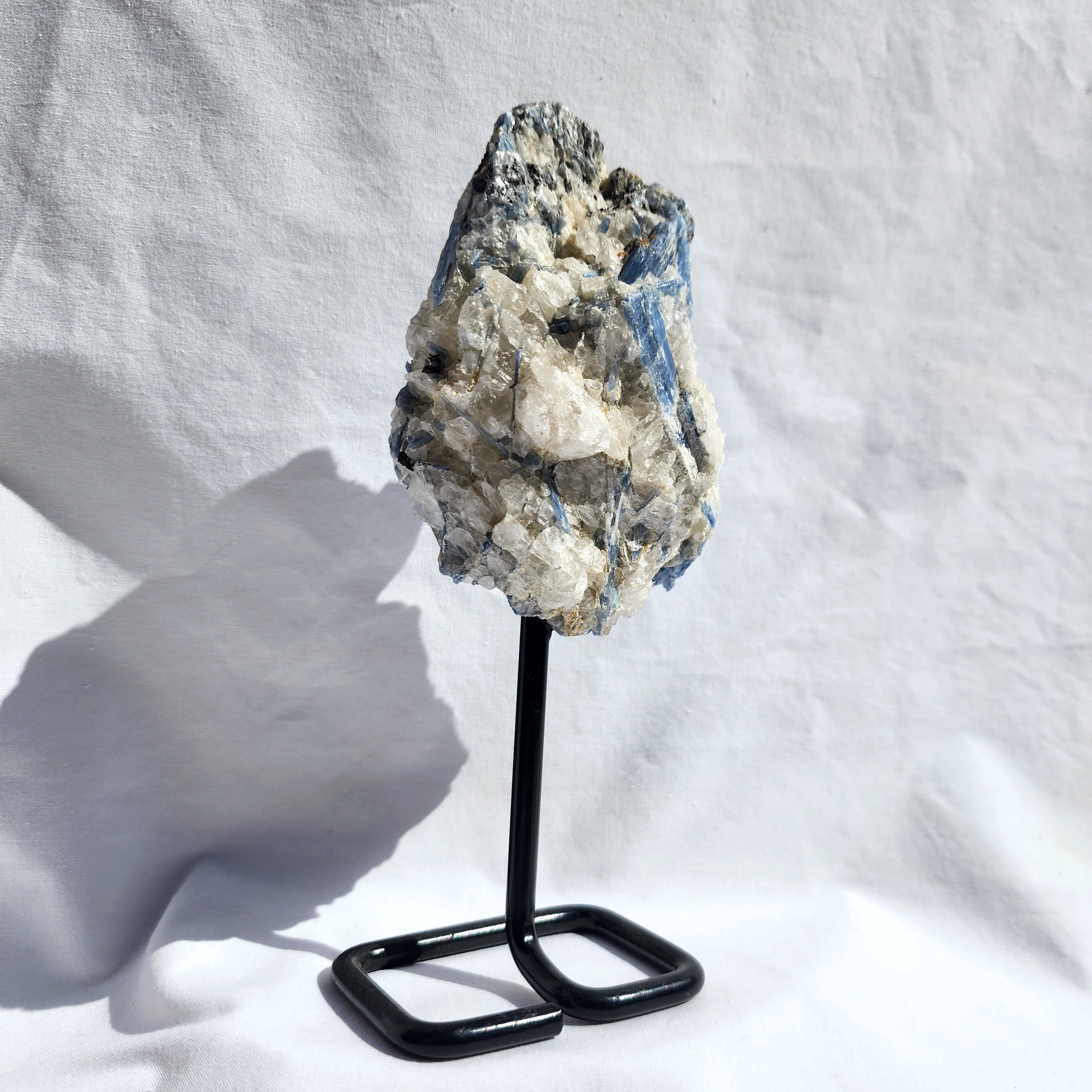 Blue Kyanite Cluster on Stand
