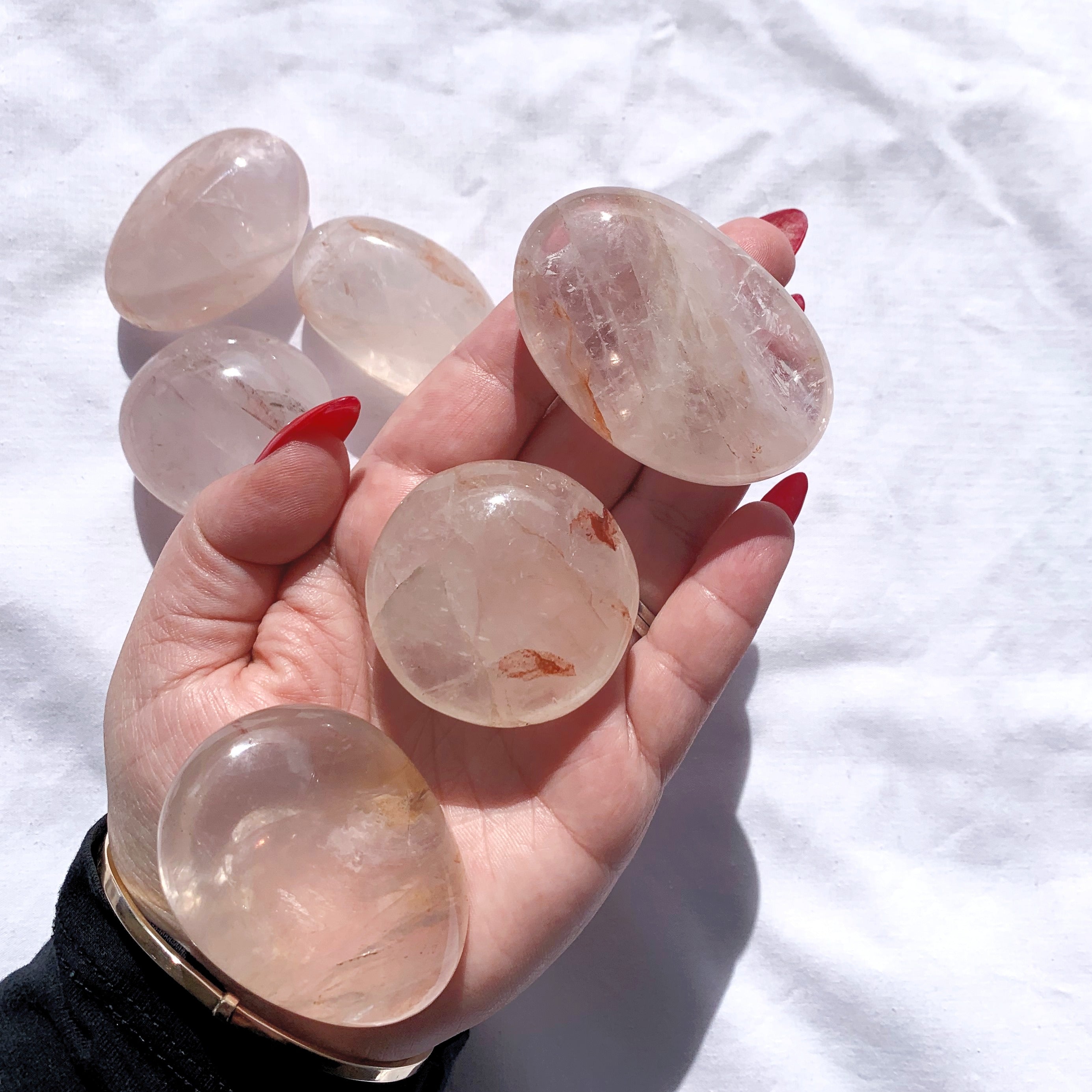 Fire Quartz Palmstone | Medium