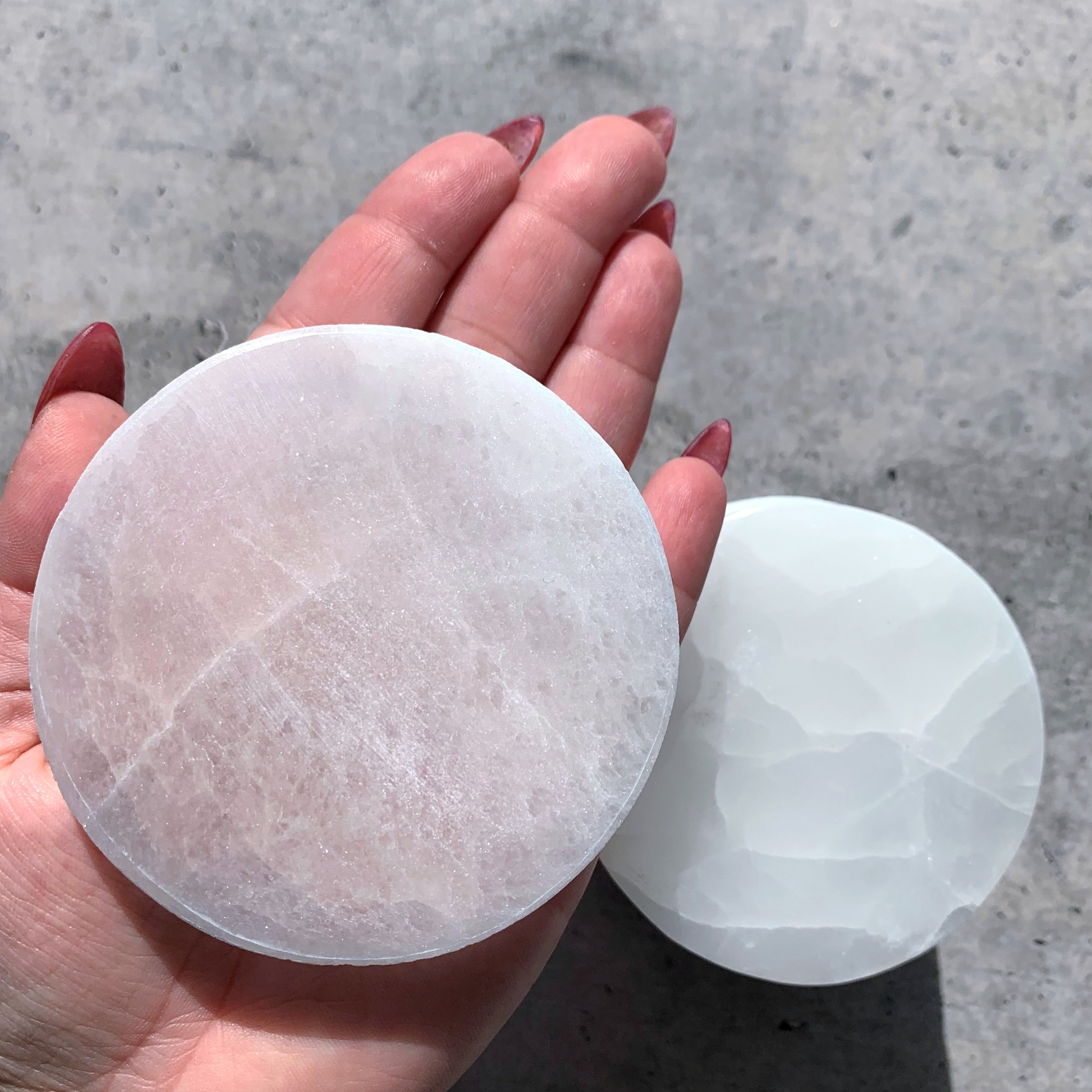 Selenite Round Charging Plate | Small