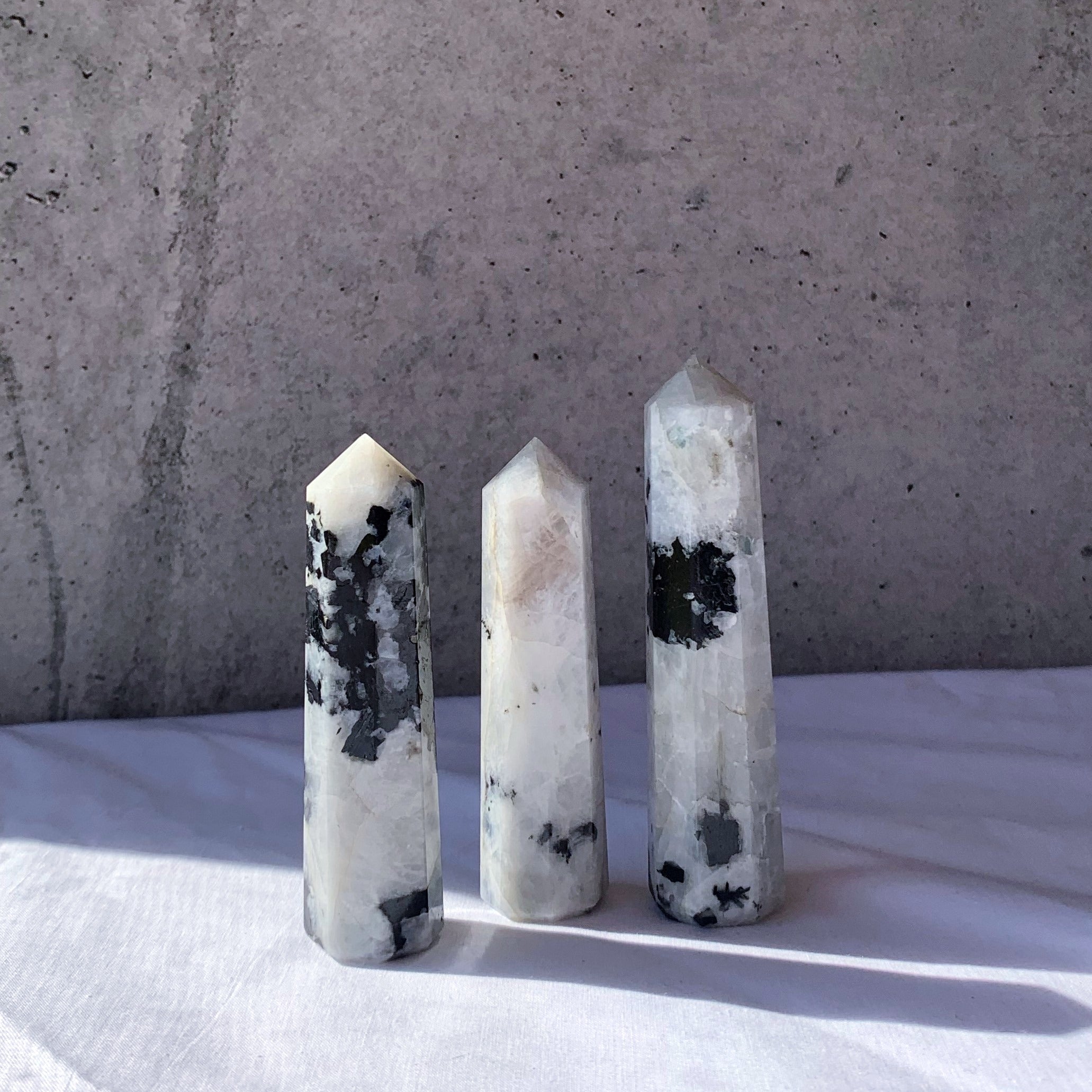 Rainbow Moonstone Generator Point | Large